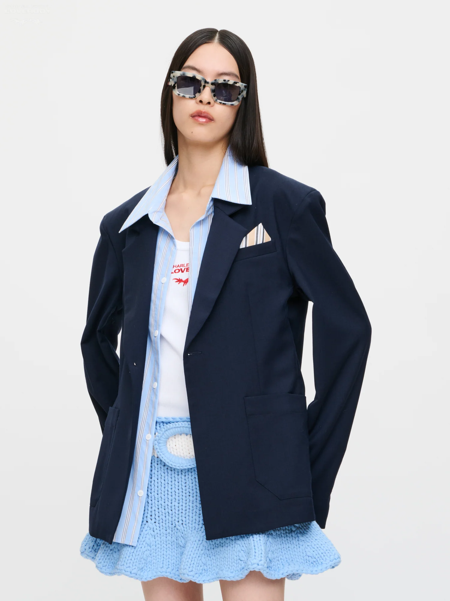 5 MINUTES EARLY JACKET in NAVY BLUE - Image 5