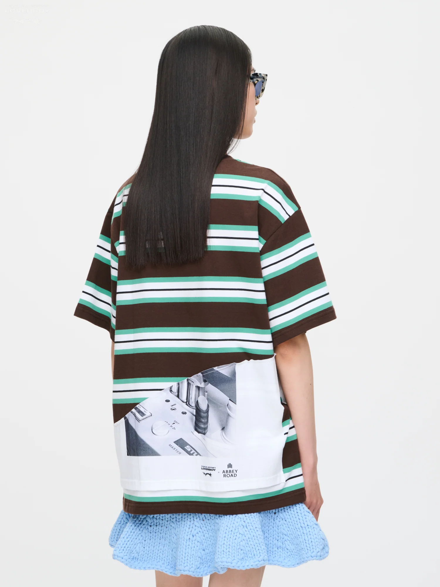 ABBEY ROAD DOUBLE TEE in BROWN WHITE - Image 3