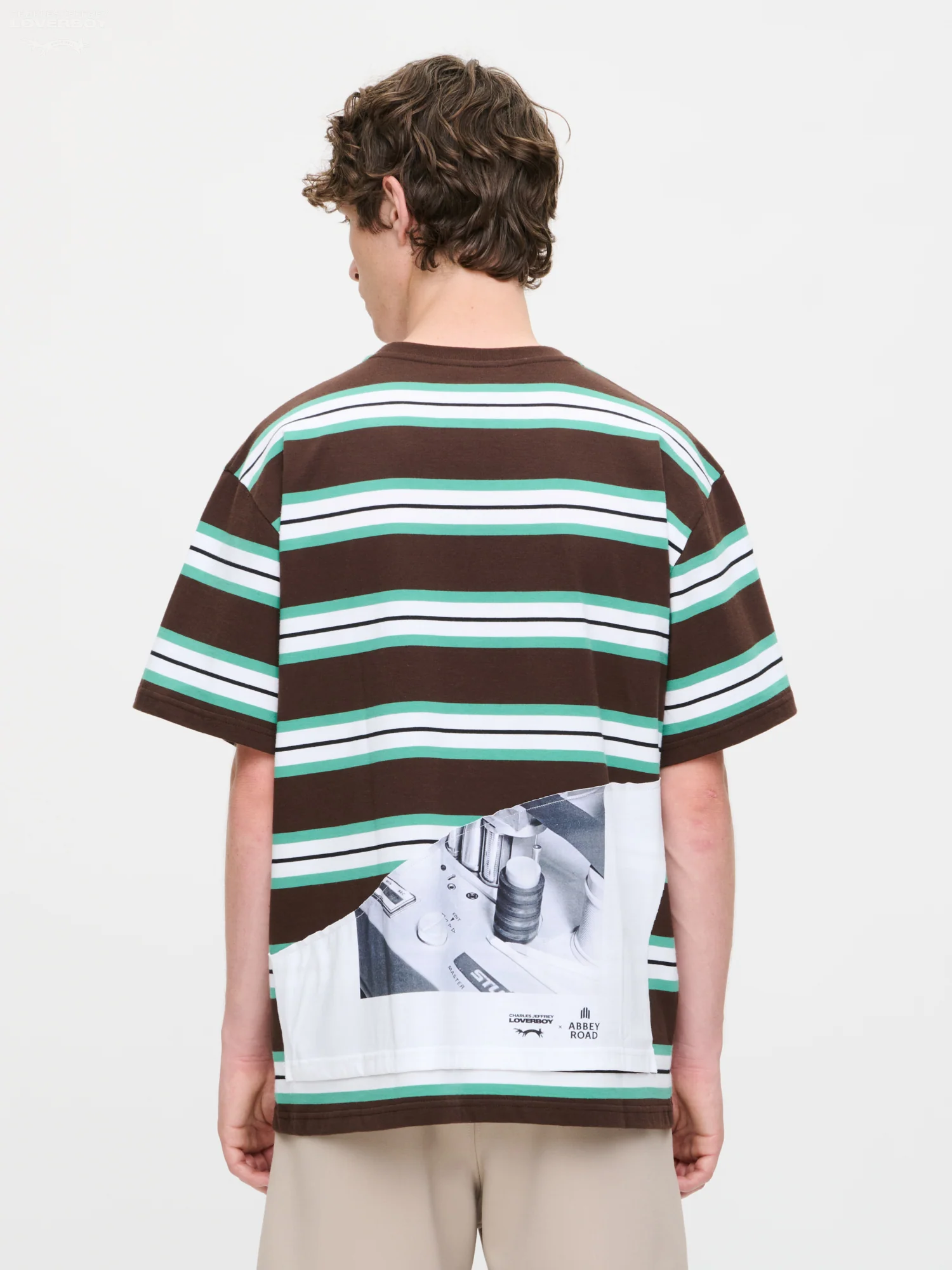 ABBEY ROAD DOUBLE TEE in BROWN WHITE - Image 7