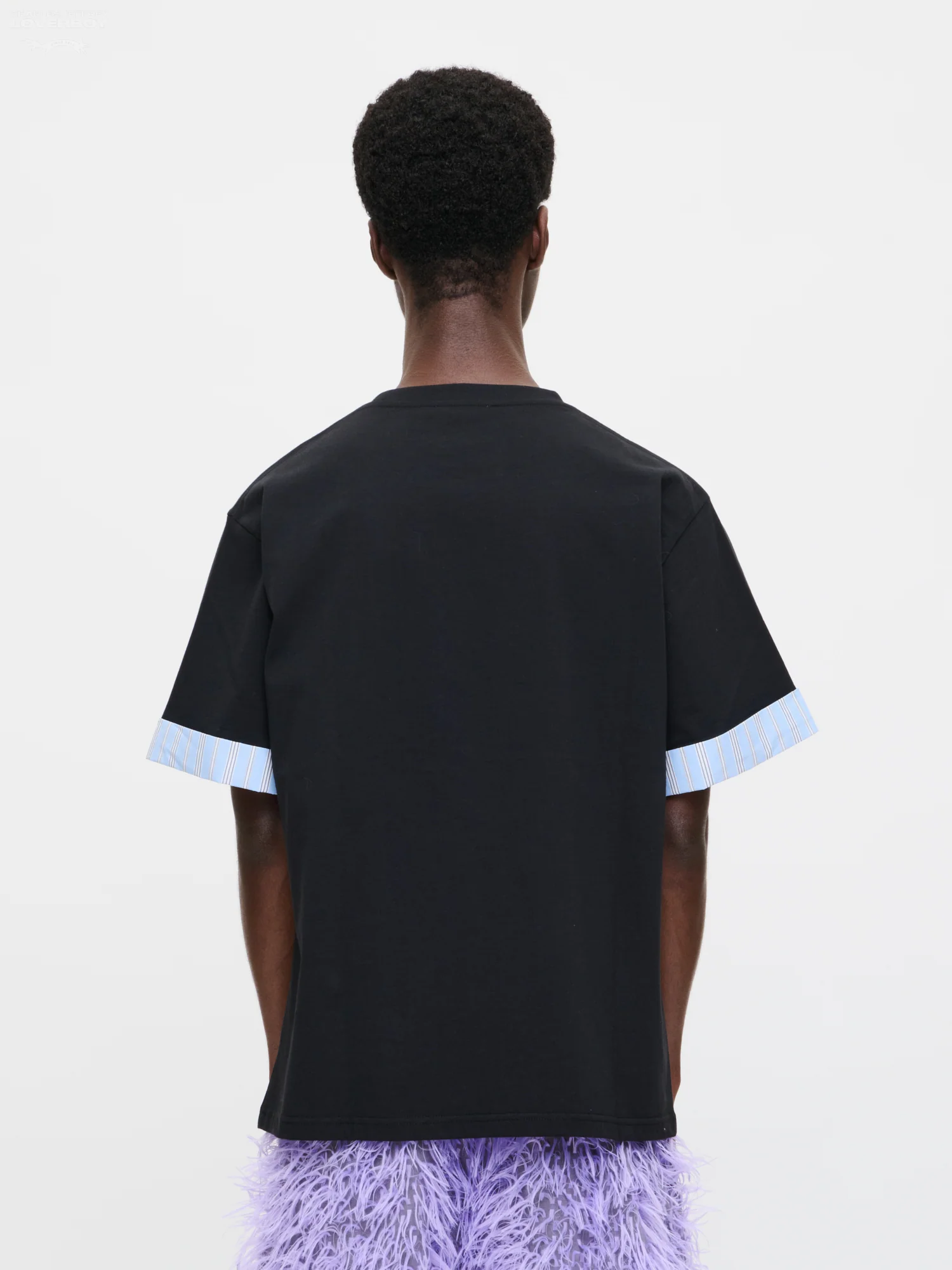ABBEY ROAD TURN UP TEE in BLACK BLUE - Image 5