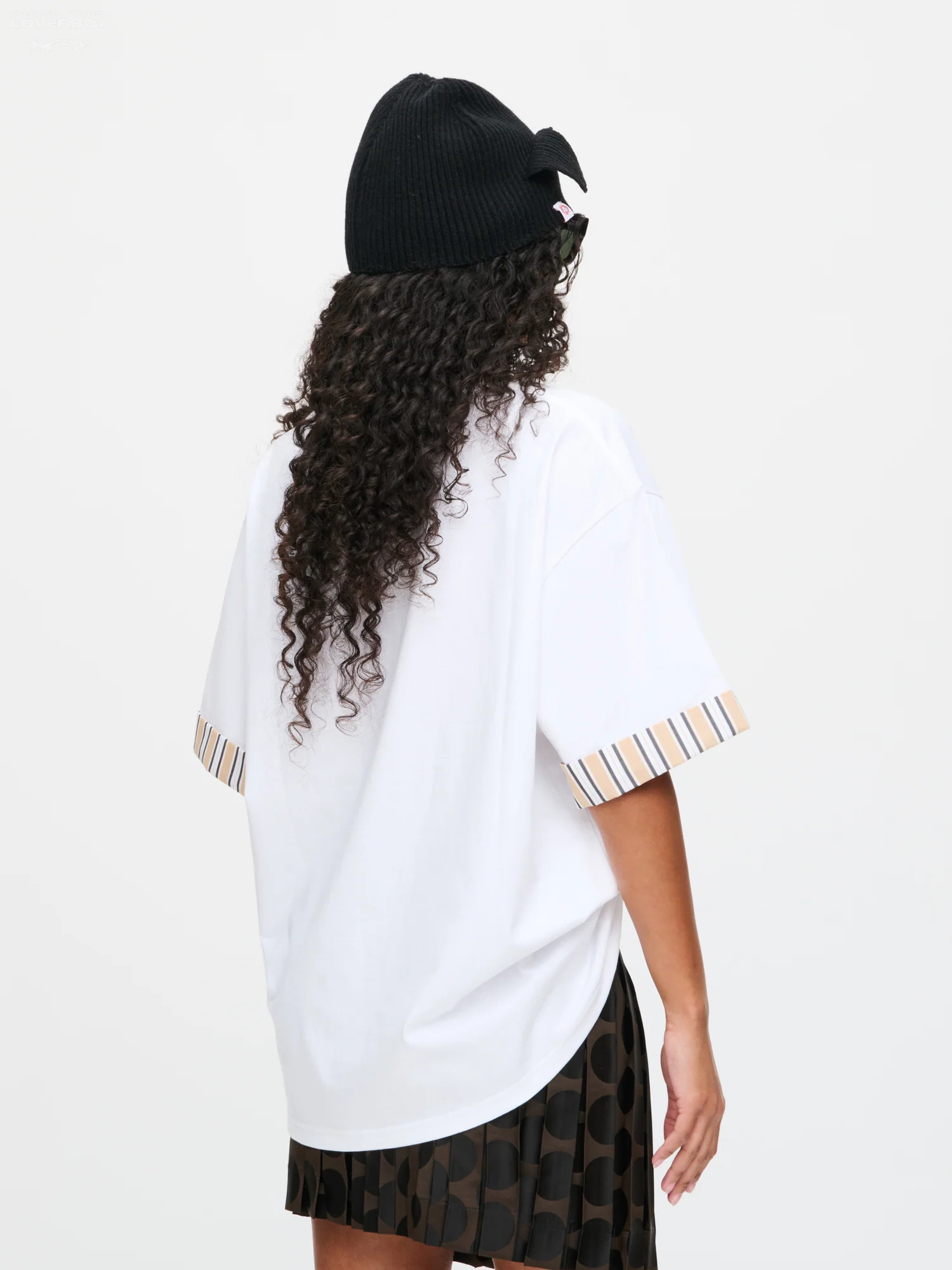 ABBEY ROAD TURN UP TEE in WHITE BEIGE - Image 5