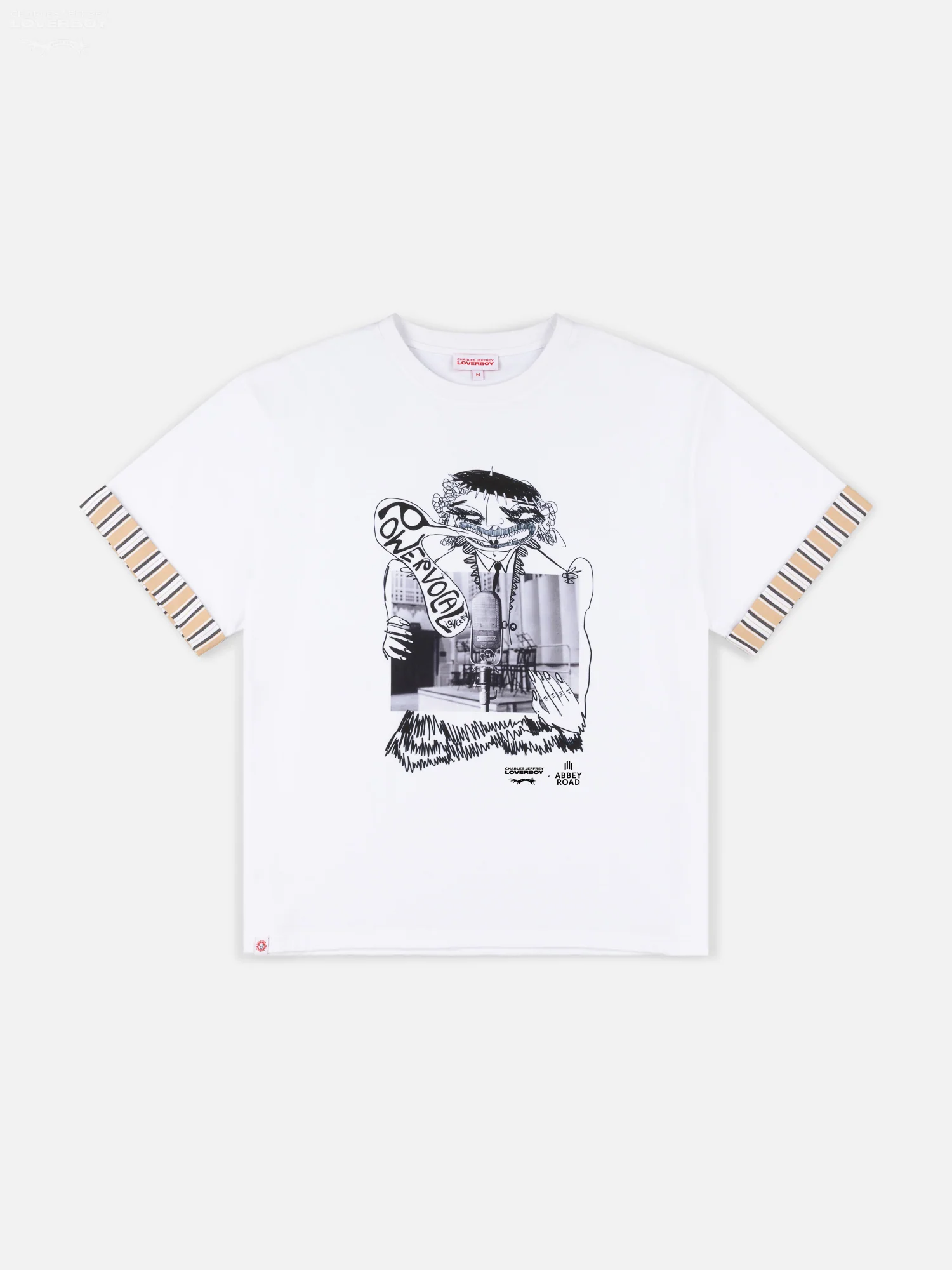 ABBEY ROAD TURN UP TEE in WHITE BEIGE - Image 7