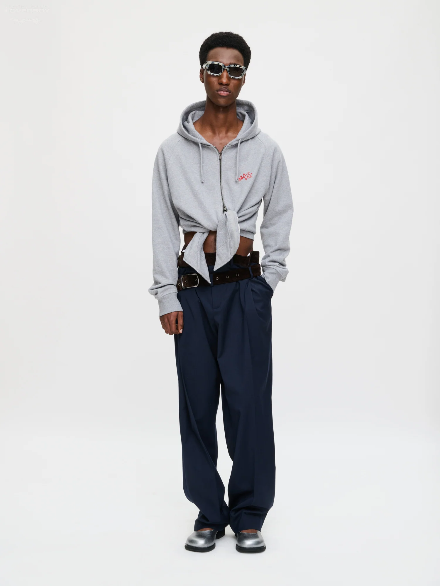 ALL TIED UP HOODY in GREY MARL - Image 6