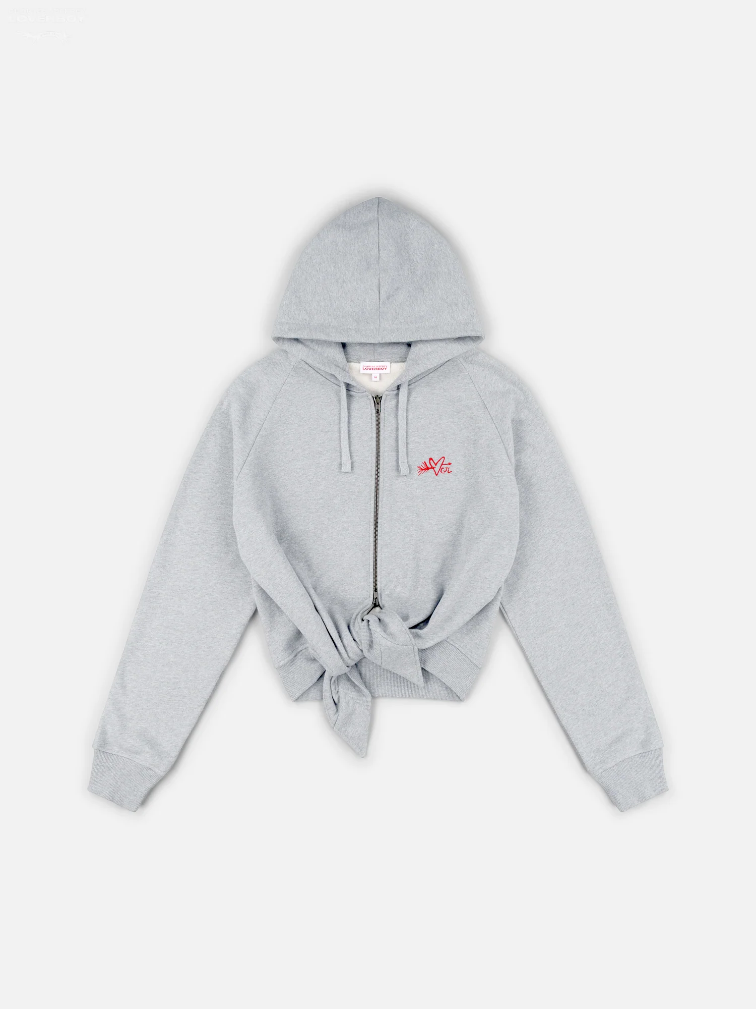ALL TIED UP HOODY in GREY MARL - Image 7