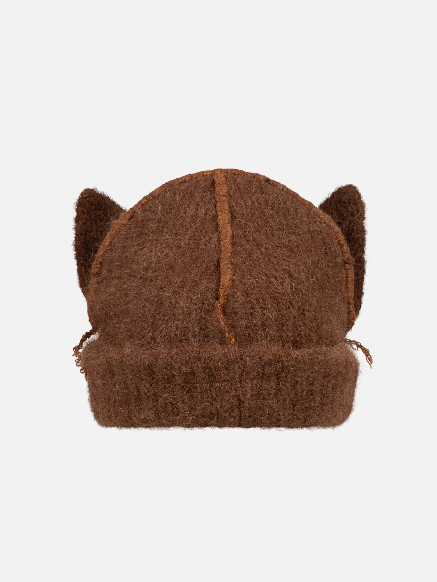 ALPACA CHUNKY EARS BEANIE in BROWN - Image 5