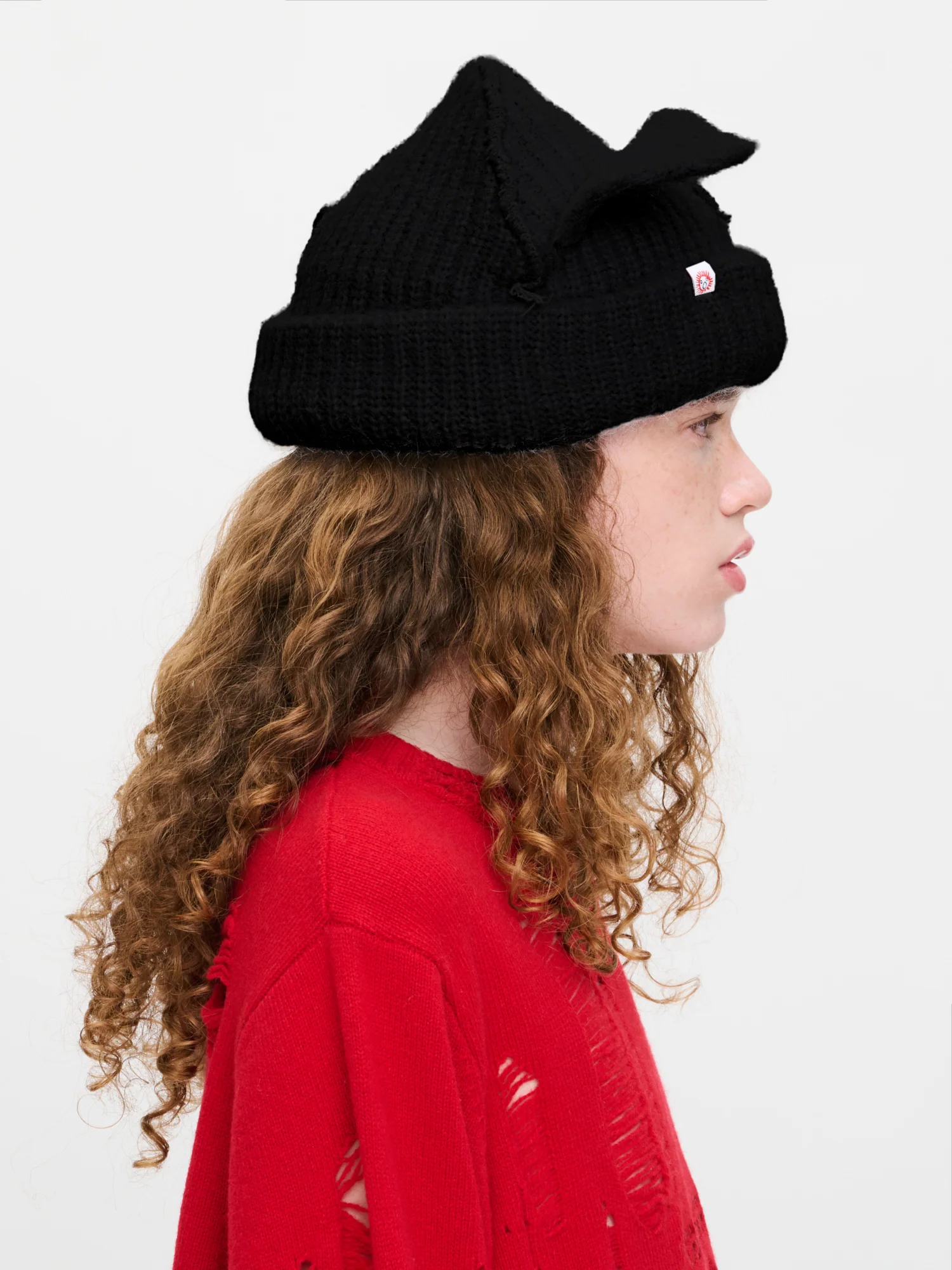 ALPACA CHUNKY EARS BEANIE EXCLUSIVE in BLACK - Image 3