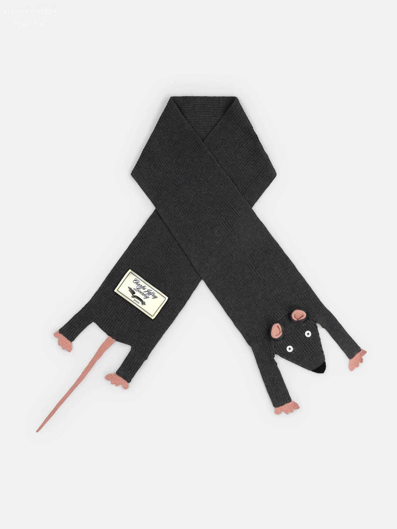 ANIMAL SCARF in GREY RAT - Image 3
