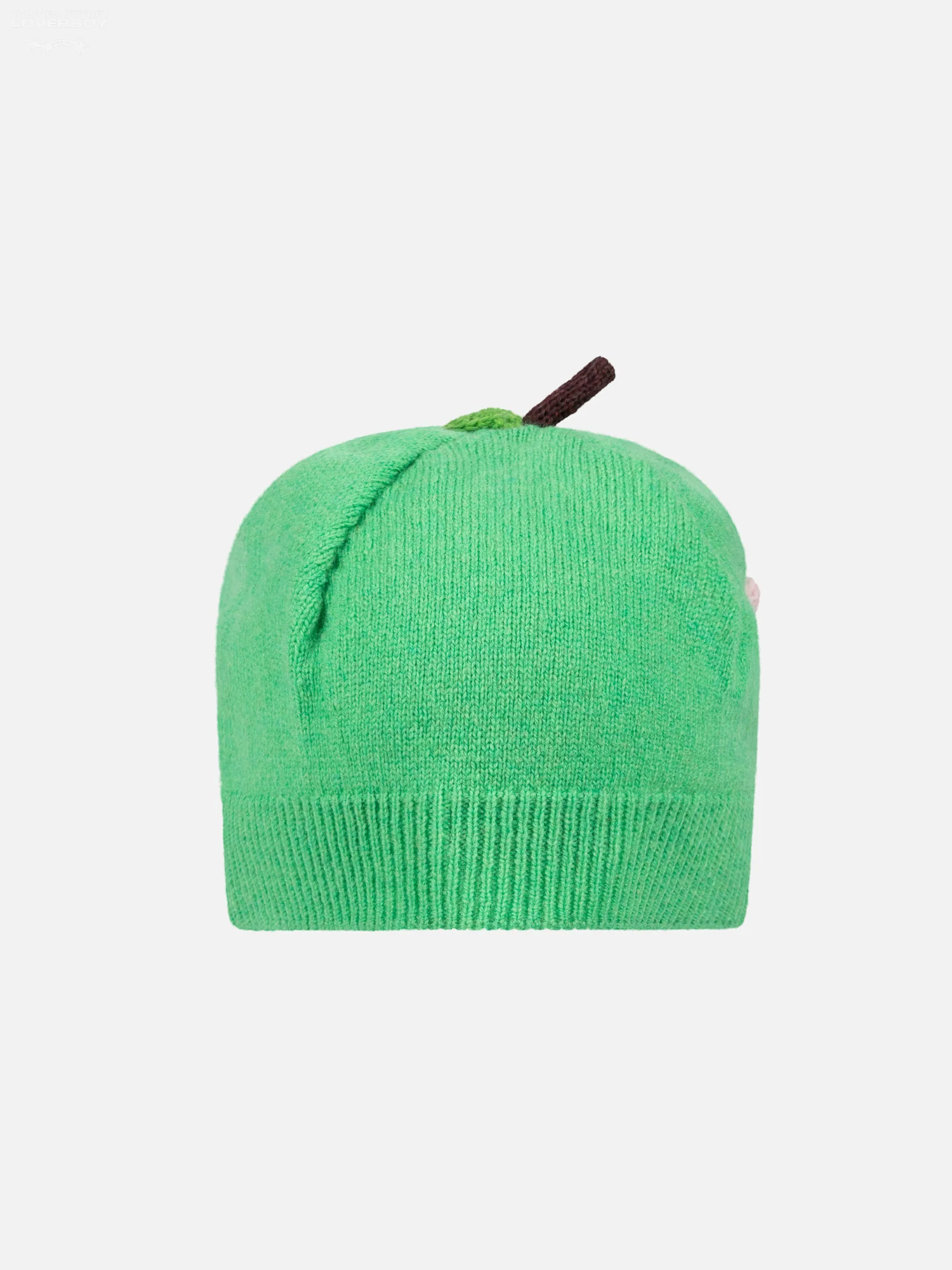APPLE RIB BEANIE in GREEN PINK WORM - Image 5