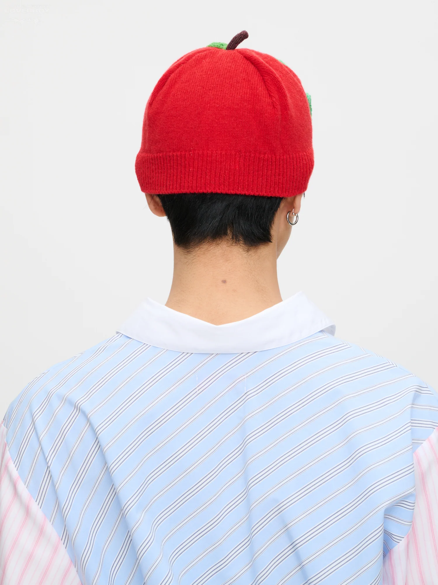 APPLE RIB BEANIE in RED GREEN WORM - Image 4