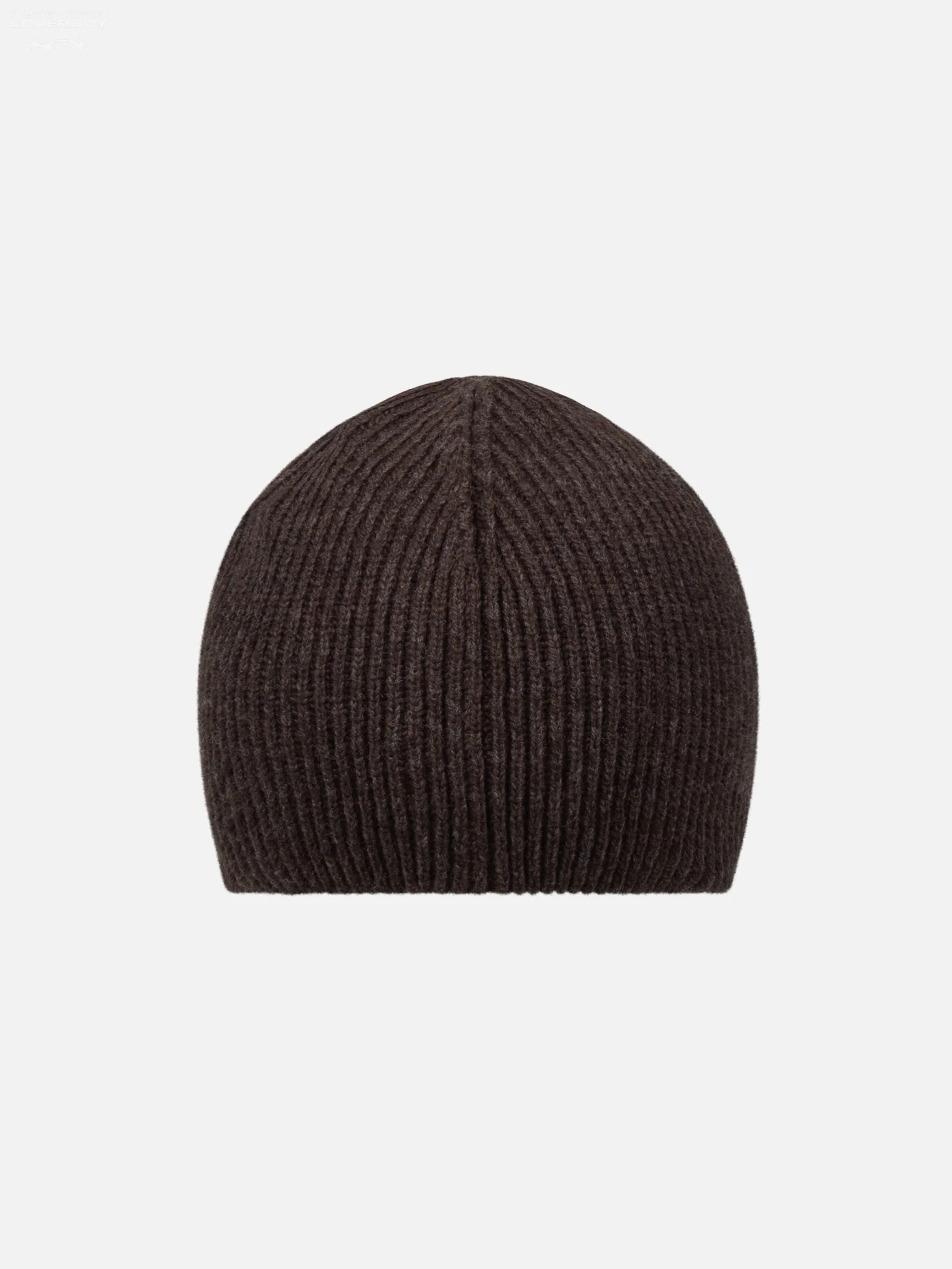 APPLIQUE RIB BEANIE in BROWN TRUMPET - Image 4