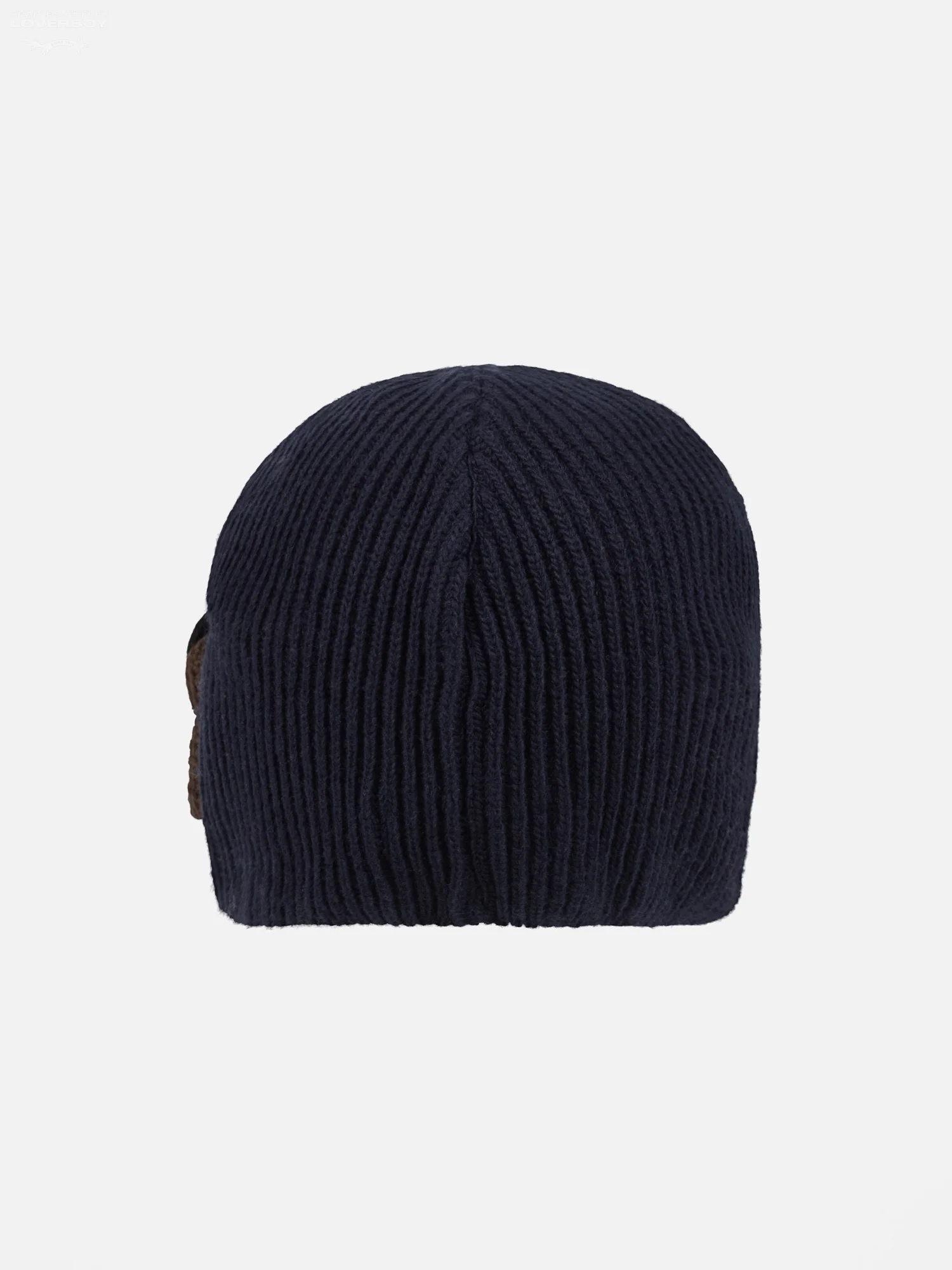 APPLIQUE RIB BEANIE in NAVY CELLO - Image 5
