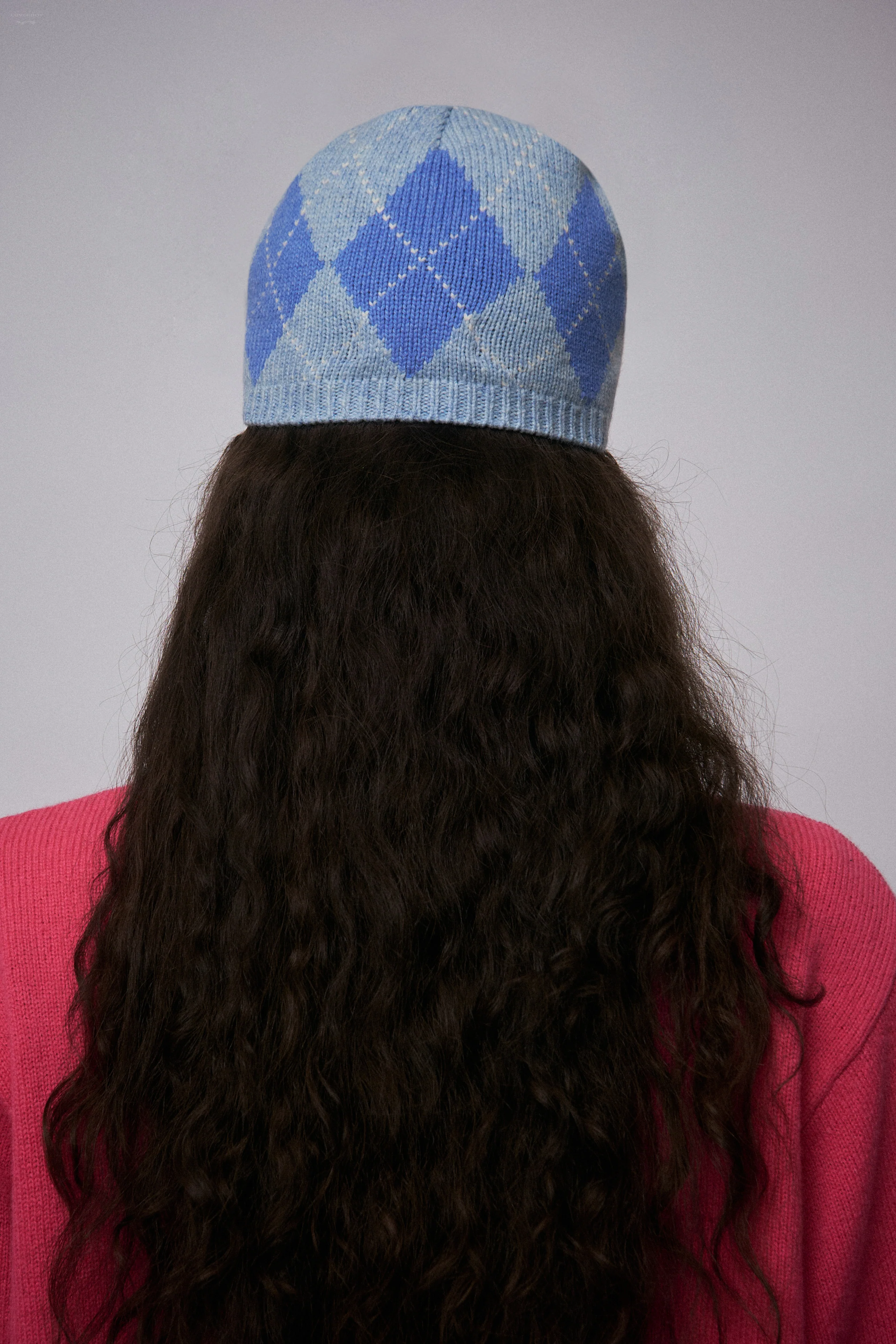 ARGYLE RIB BEANIE EXCLUSIVE in LIGHT BLUE - Image 4