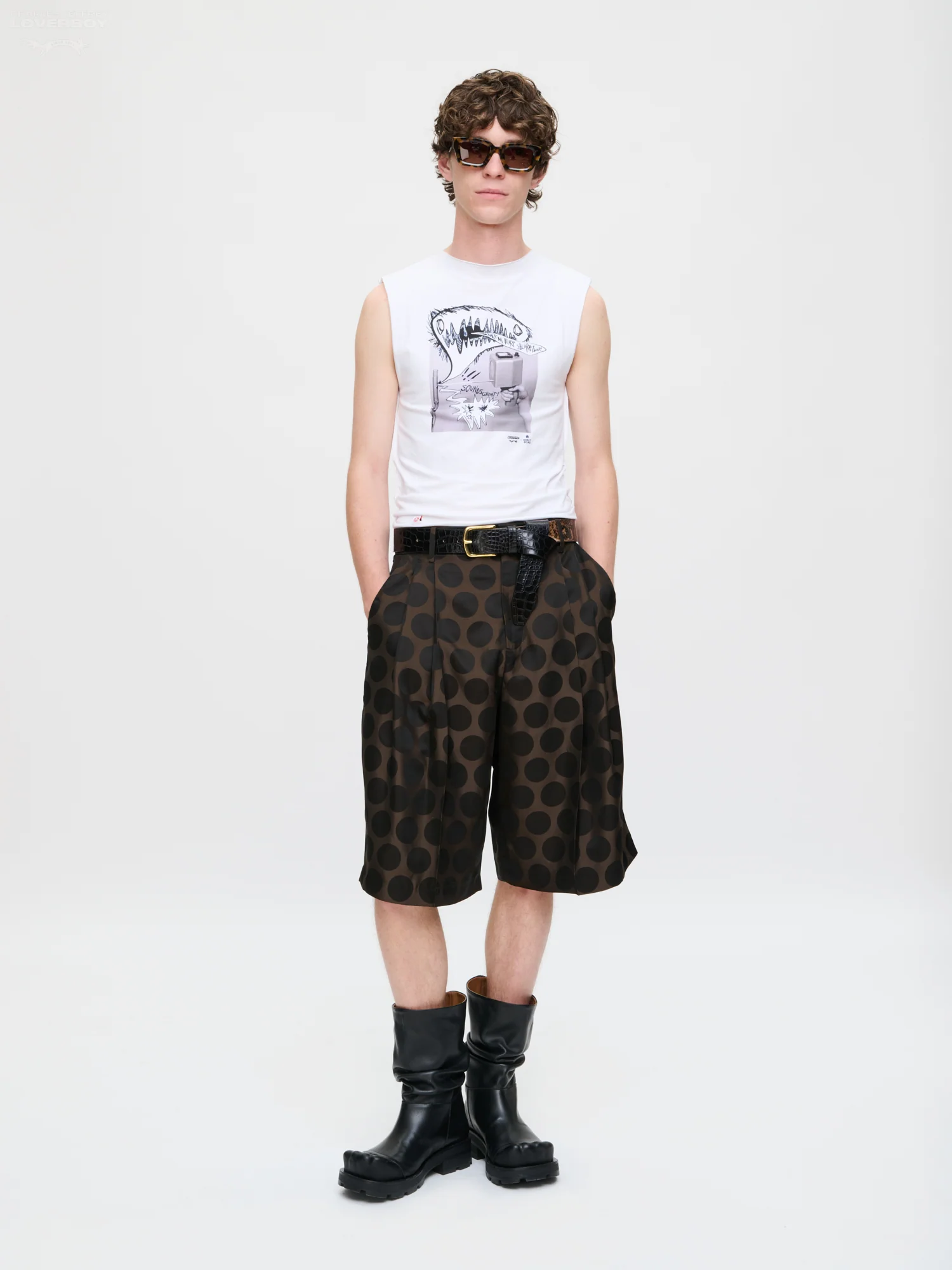 BERMUDA SHORT in BROWN POLKA DOT - Image 4