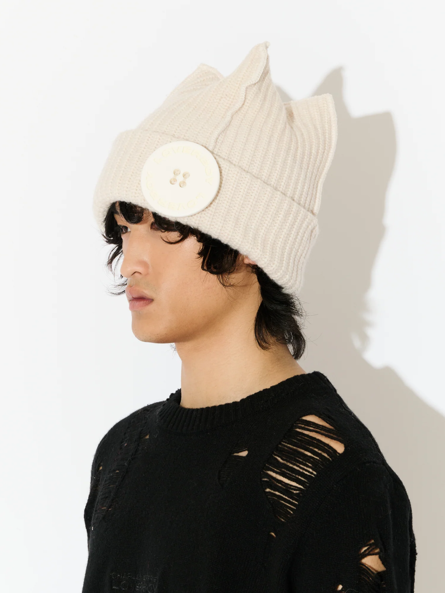 BOX BEANIE in ECRU - Image 3