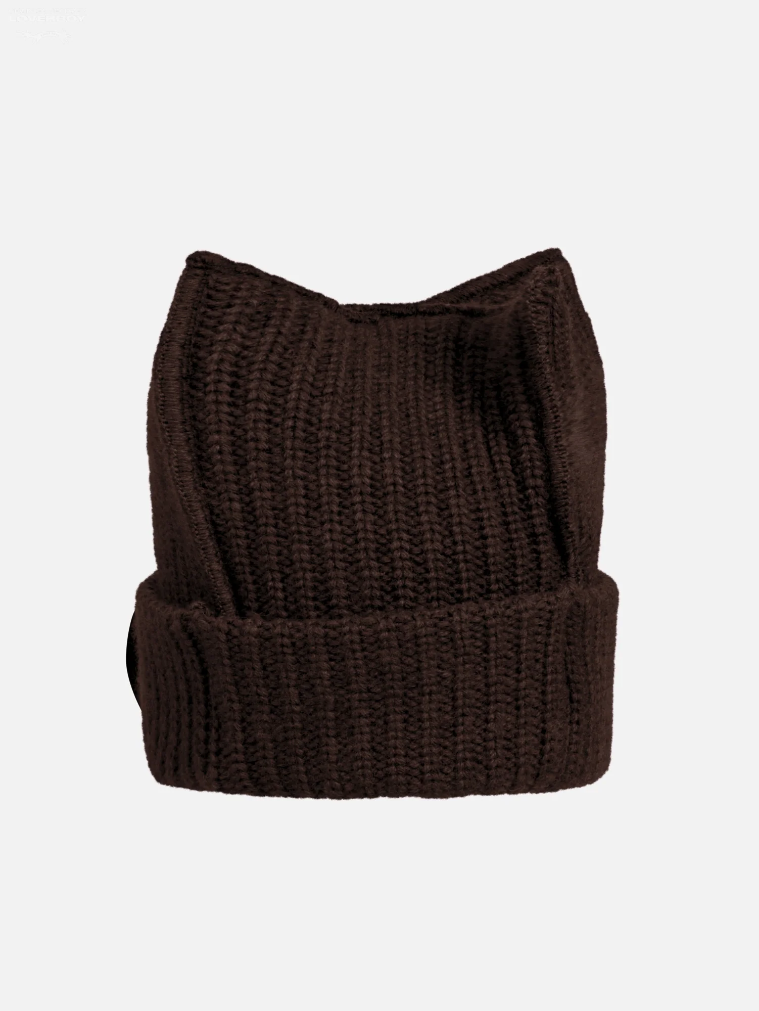 BOX BEANIE in BROWN LIGHT BLUE - Image 5