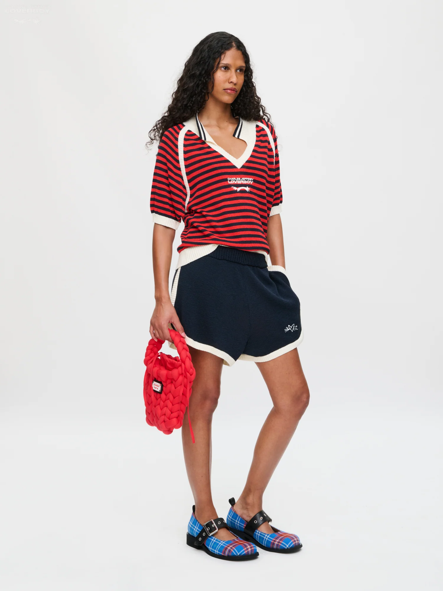 CHEEKY POLO in RED NAVY STRIPE - Image 3