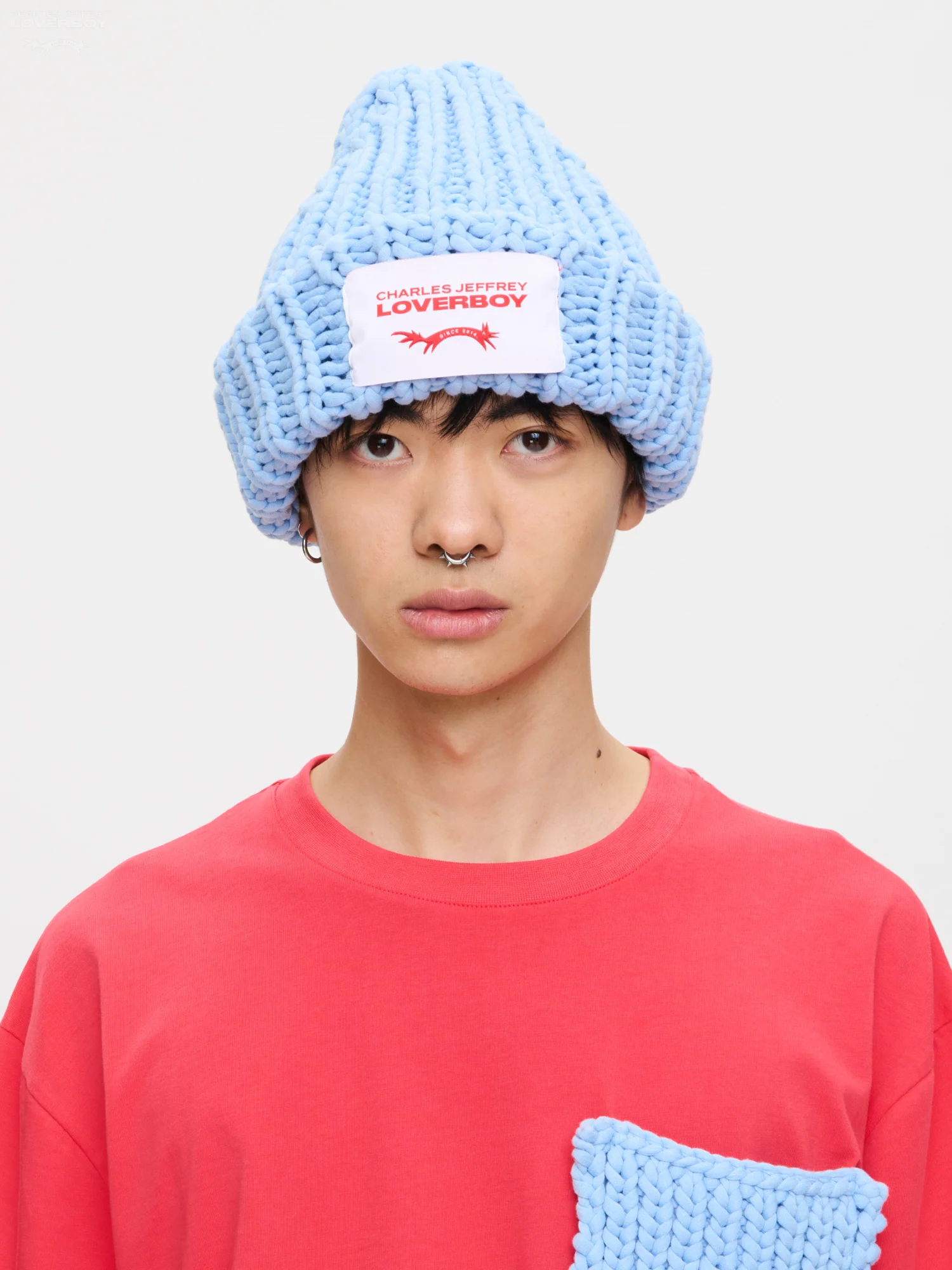 CHUBBY BEANIE in LIGHT BLUE - Image 2