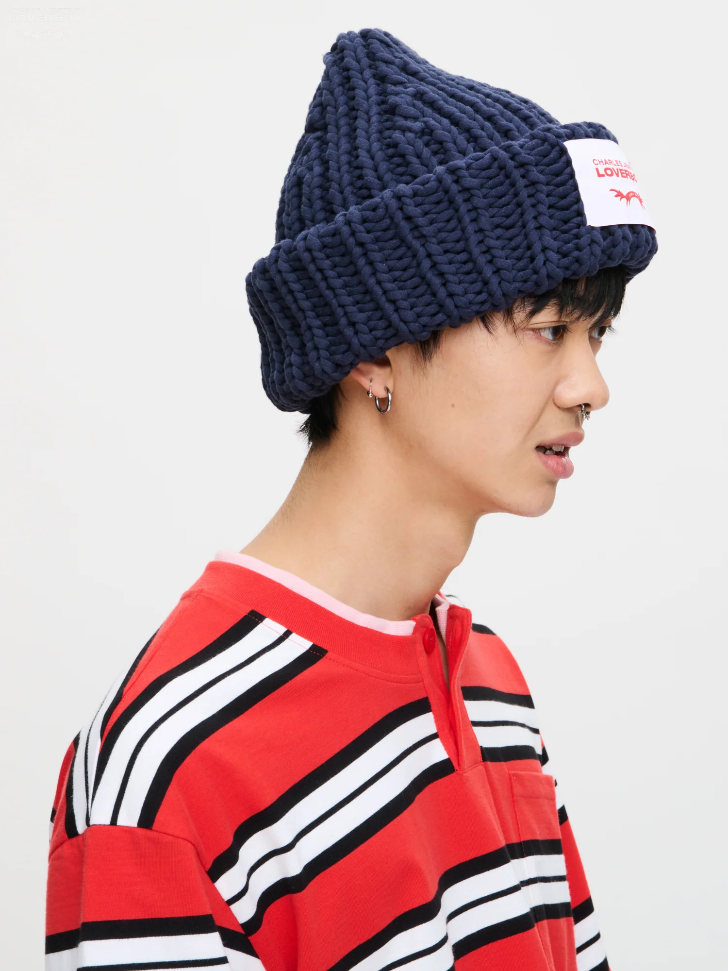 CHUBBY BEANIE in NAVY - Image 3
