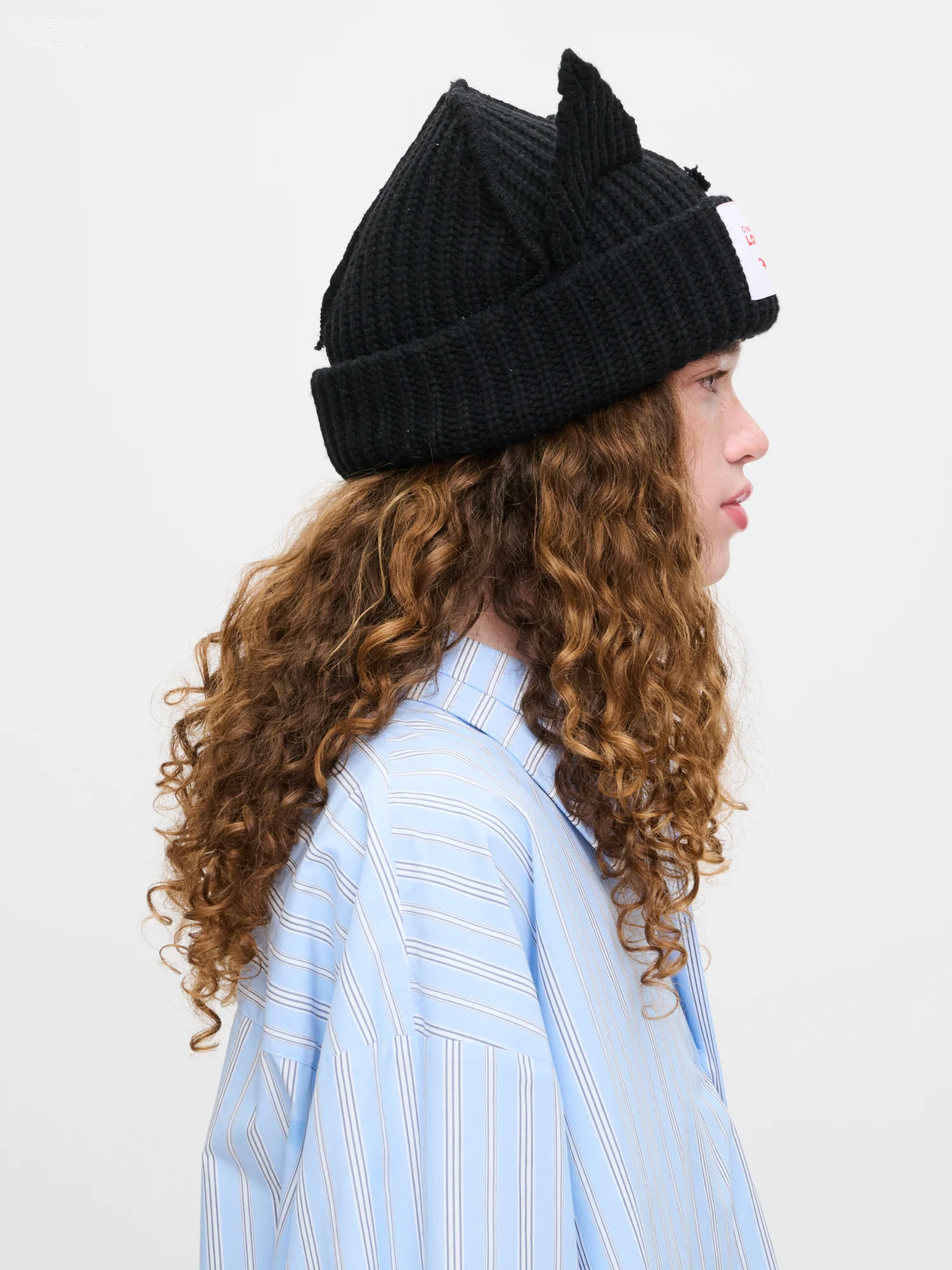 CHUNKY EARS BEANIE in BLACK - Image 3