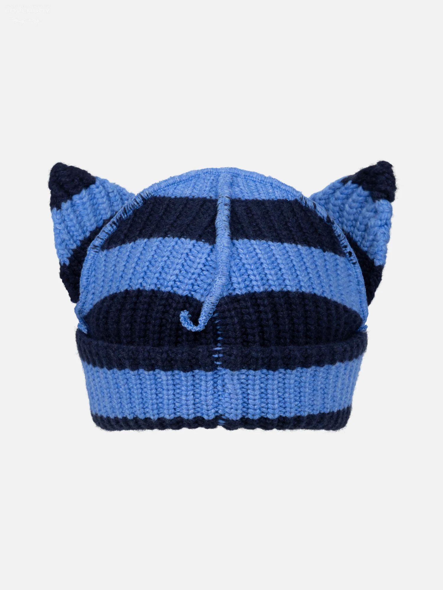 CHUNKY EARS BEANIE in BLUE NAVY STRIPE - Image 5