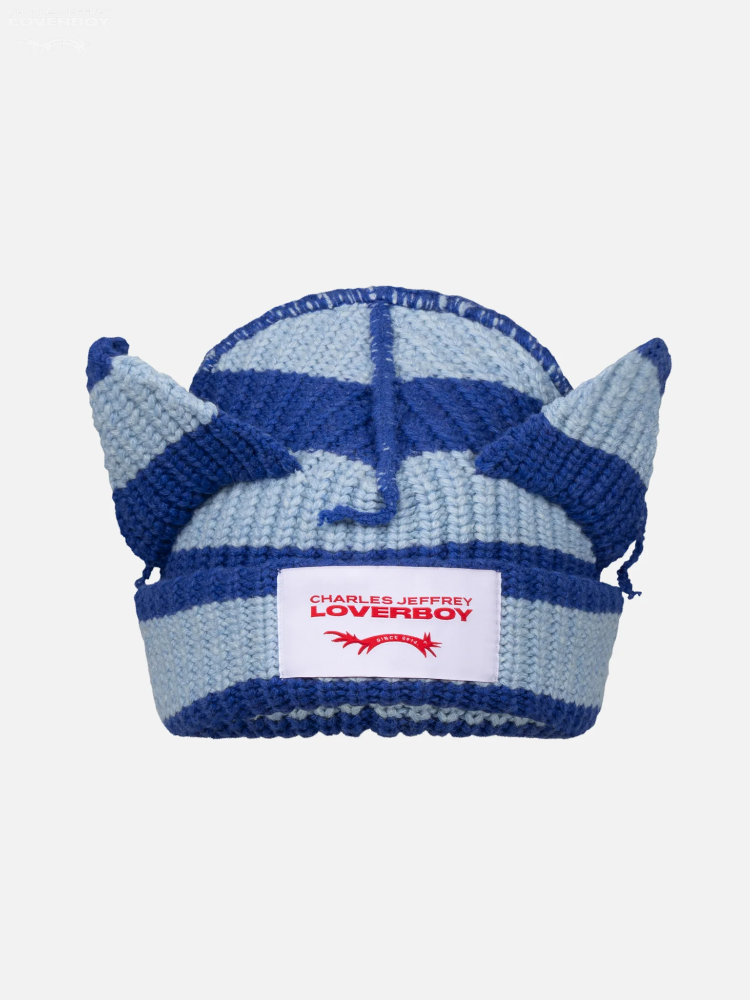 CHUNKY EARS BEANIE in BLUE STRIPE - Image 4