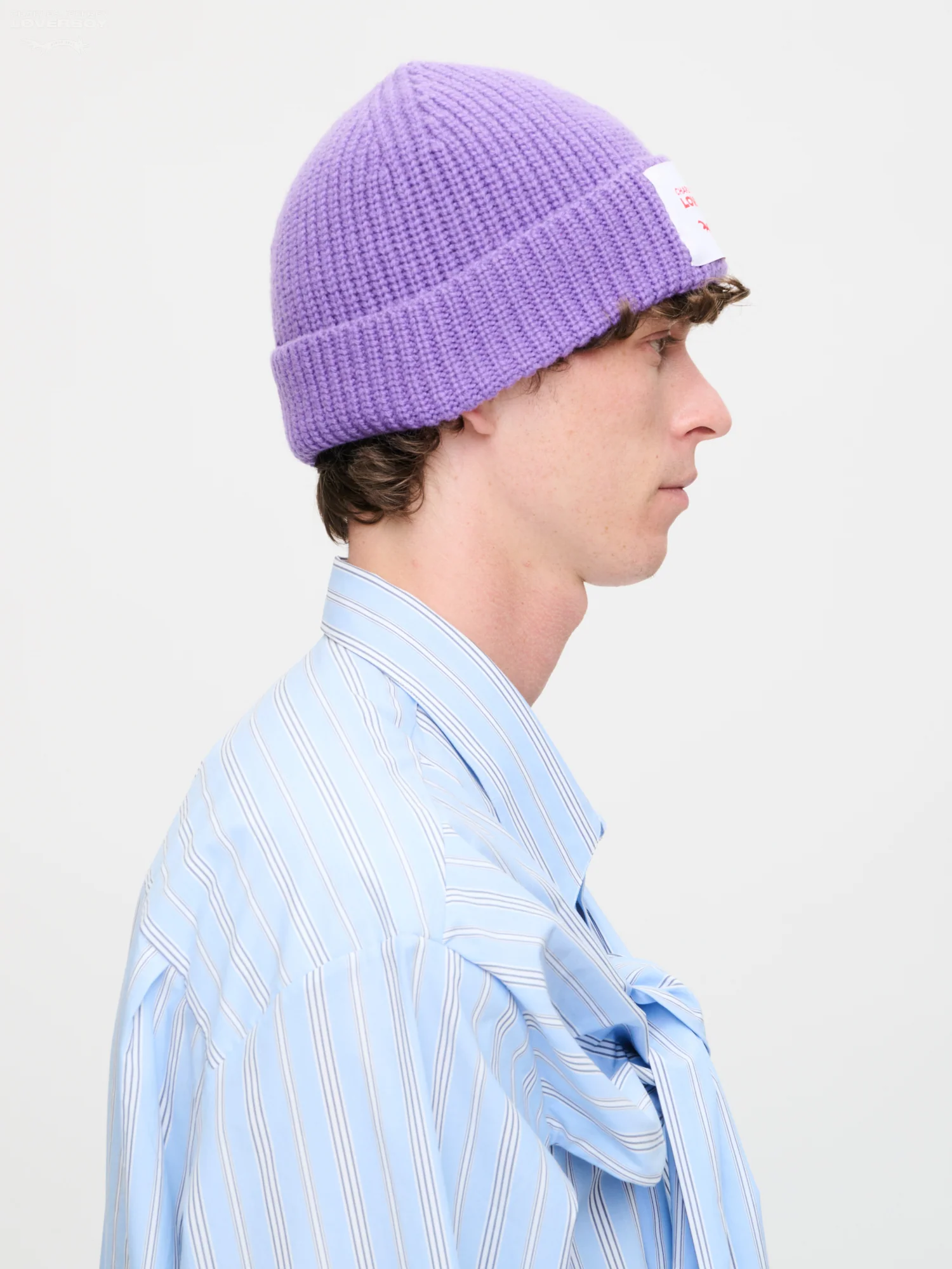 CHUNKY RIB BEANIE EXCLUSIVE in PURPLE - Image 3