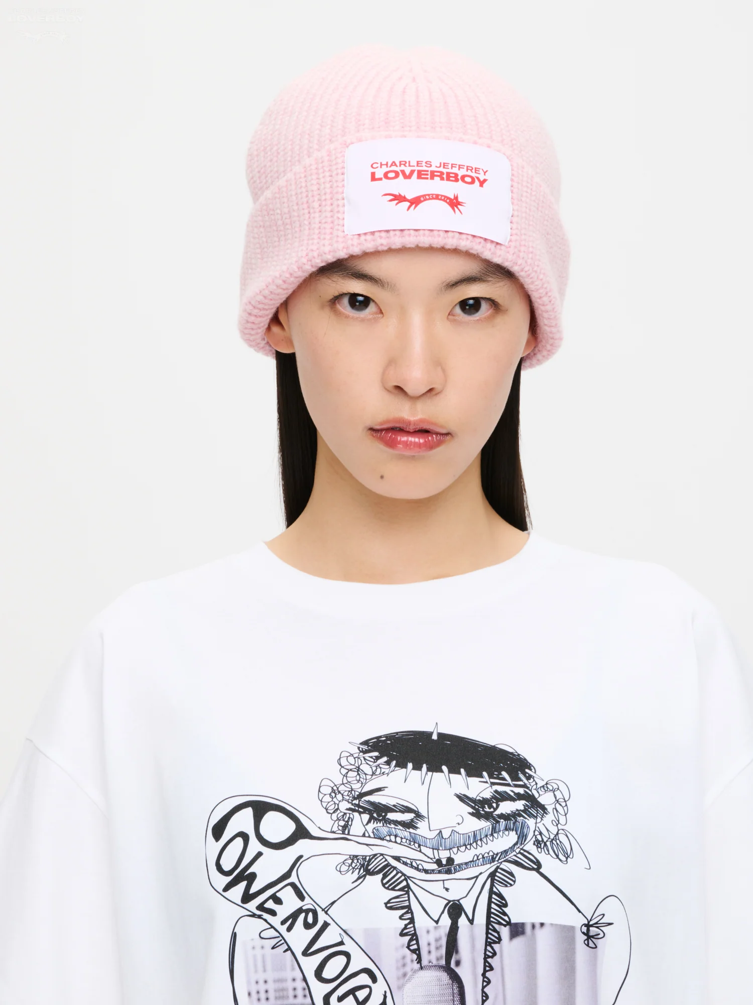 CHUNKY RIB BEANIE in PINK - Image 2