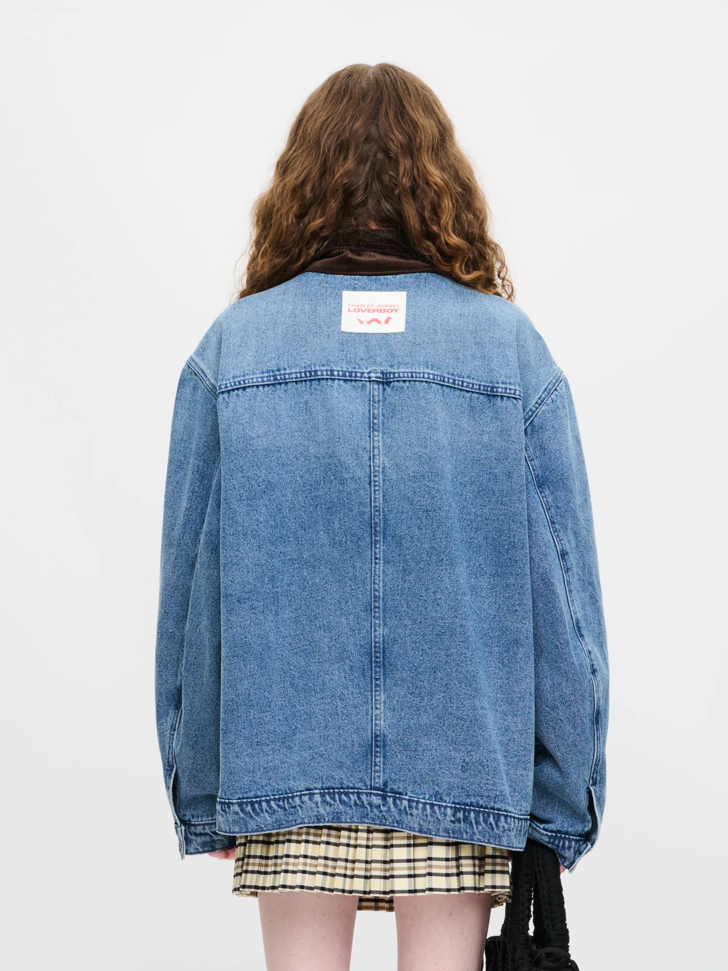 DENIM JACKET WITH CORDUROY COLLAR in WASHED DENIM - Image 3