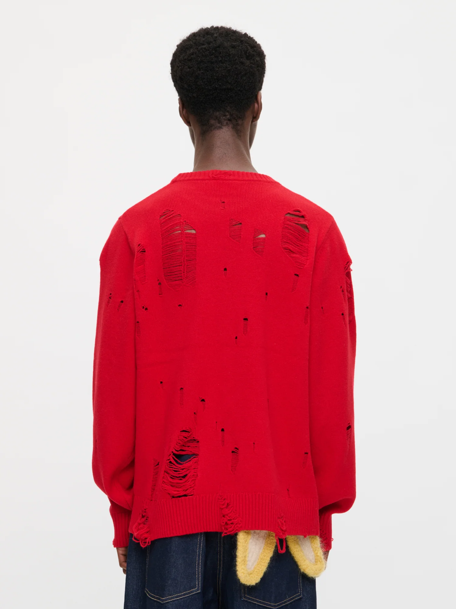 DISTRESSED LOGO JUMPER in RED - Image 4