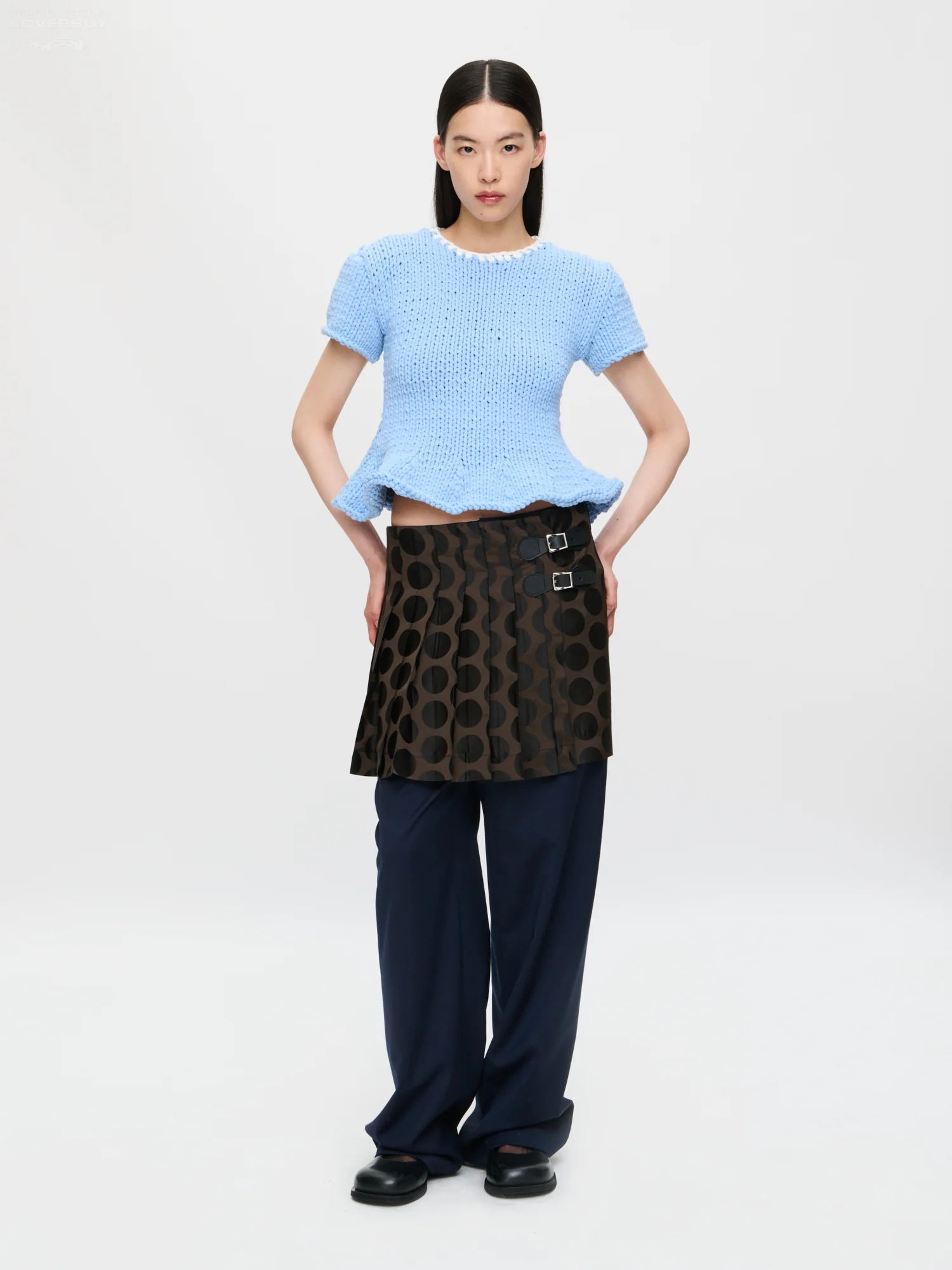 DOLLY TOP in BLUE ECRU - Image 4