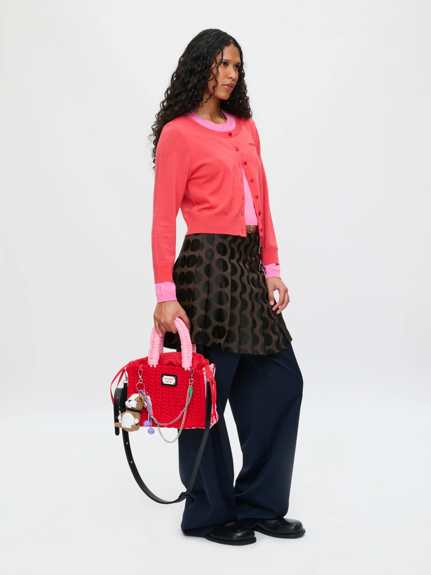 DOUBLE SOFT CARDI in CORAL PINK - Image 6