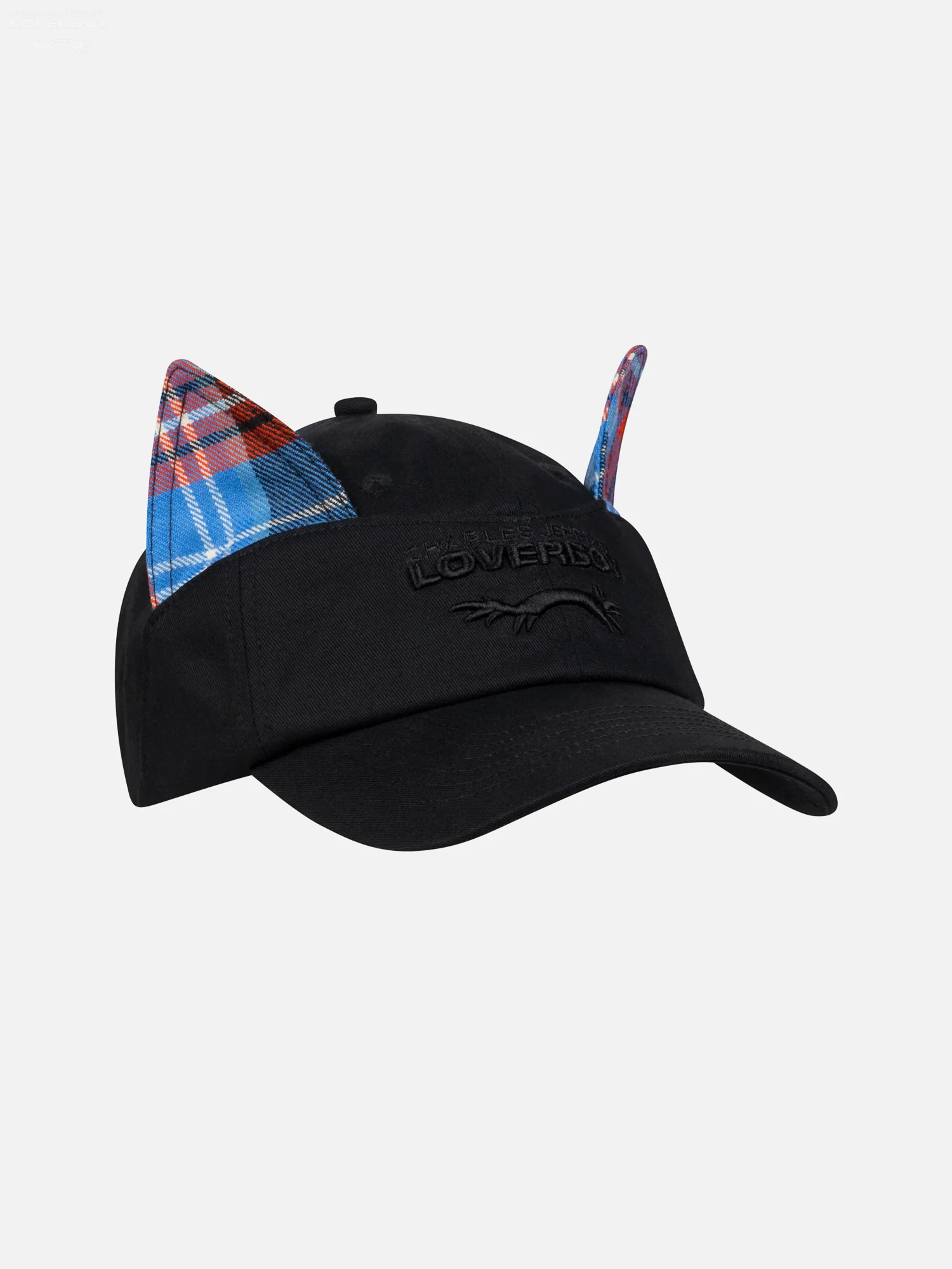 EARS CAP in BLACK TARTAN - Image 5