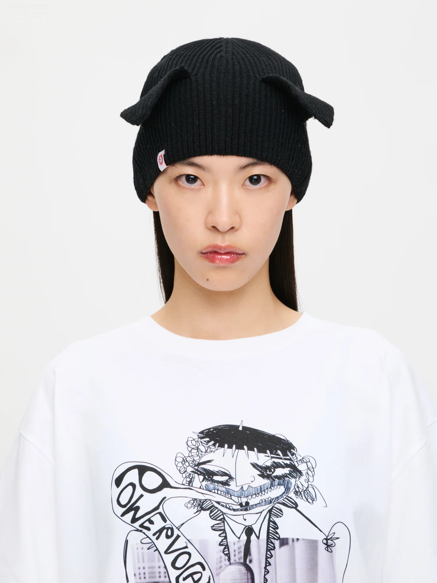 EARS RIB BEANIE in BLACK - Image 2
