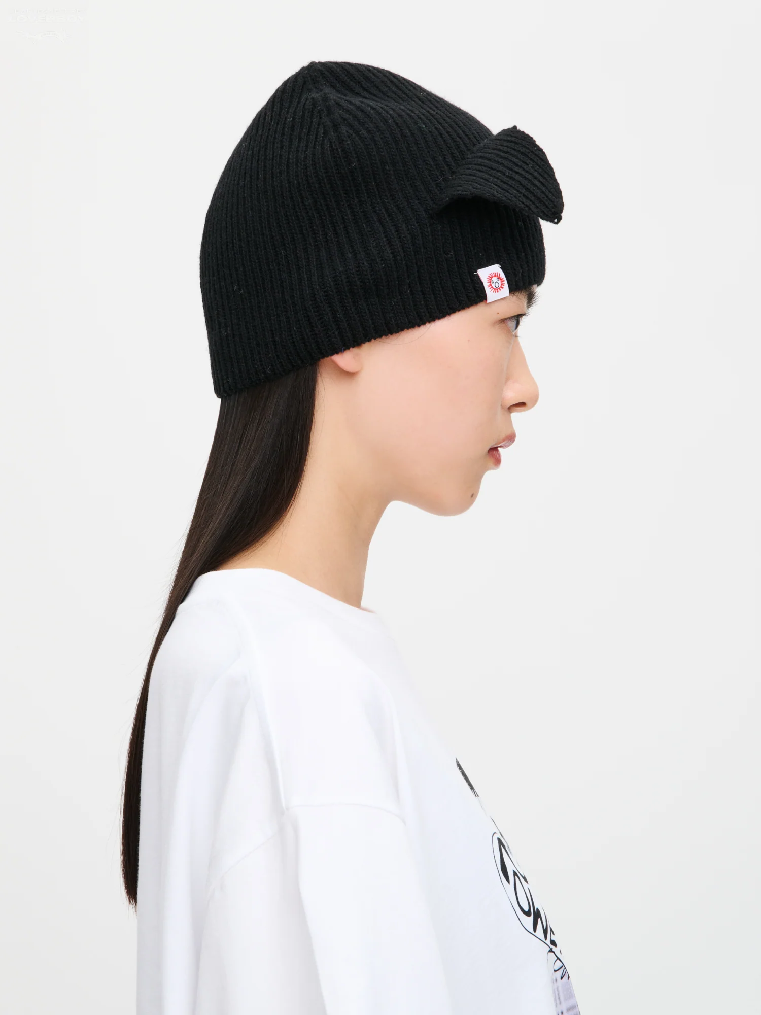 EARS RIB BEANIE in BLACK - Image 4