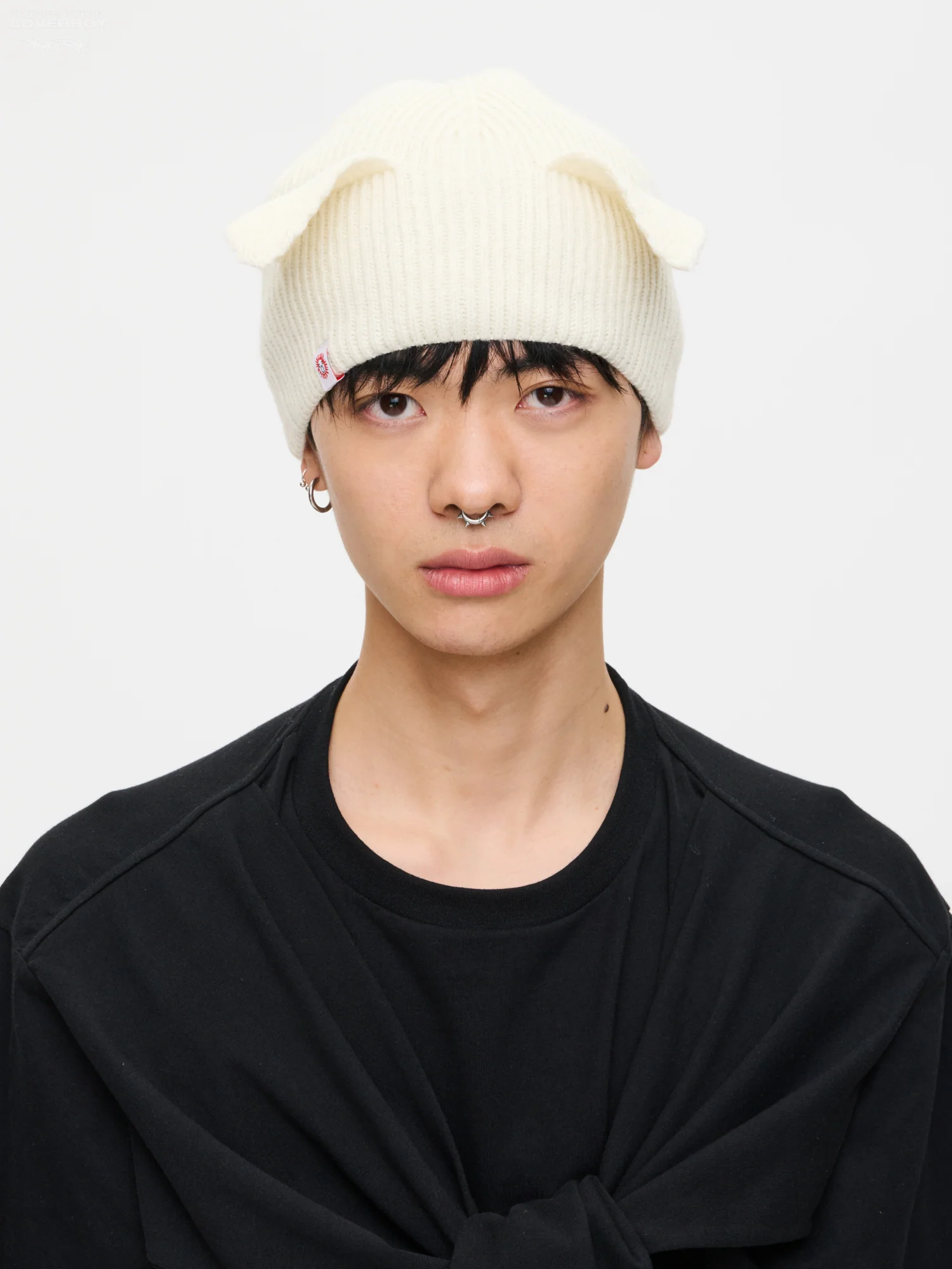 EARS RIB BEANIE in ECRU - Image 2