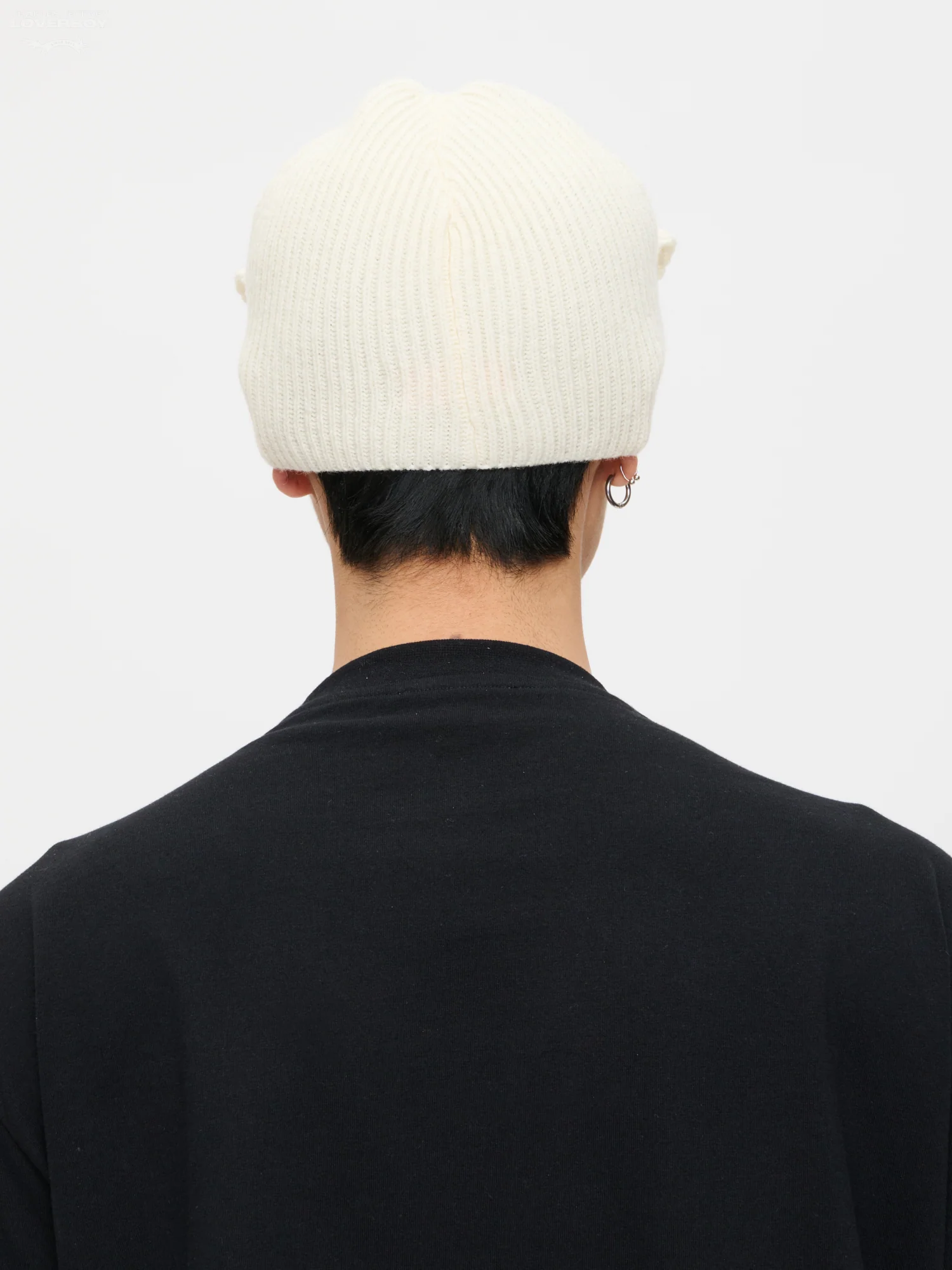 EARS RIB BEANIE in ECRU - Image 4