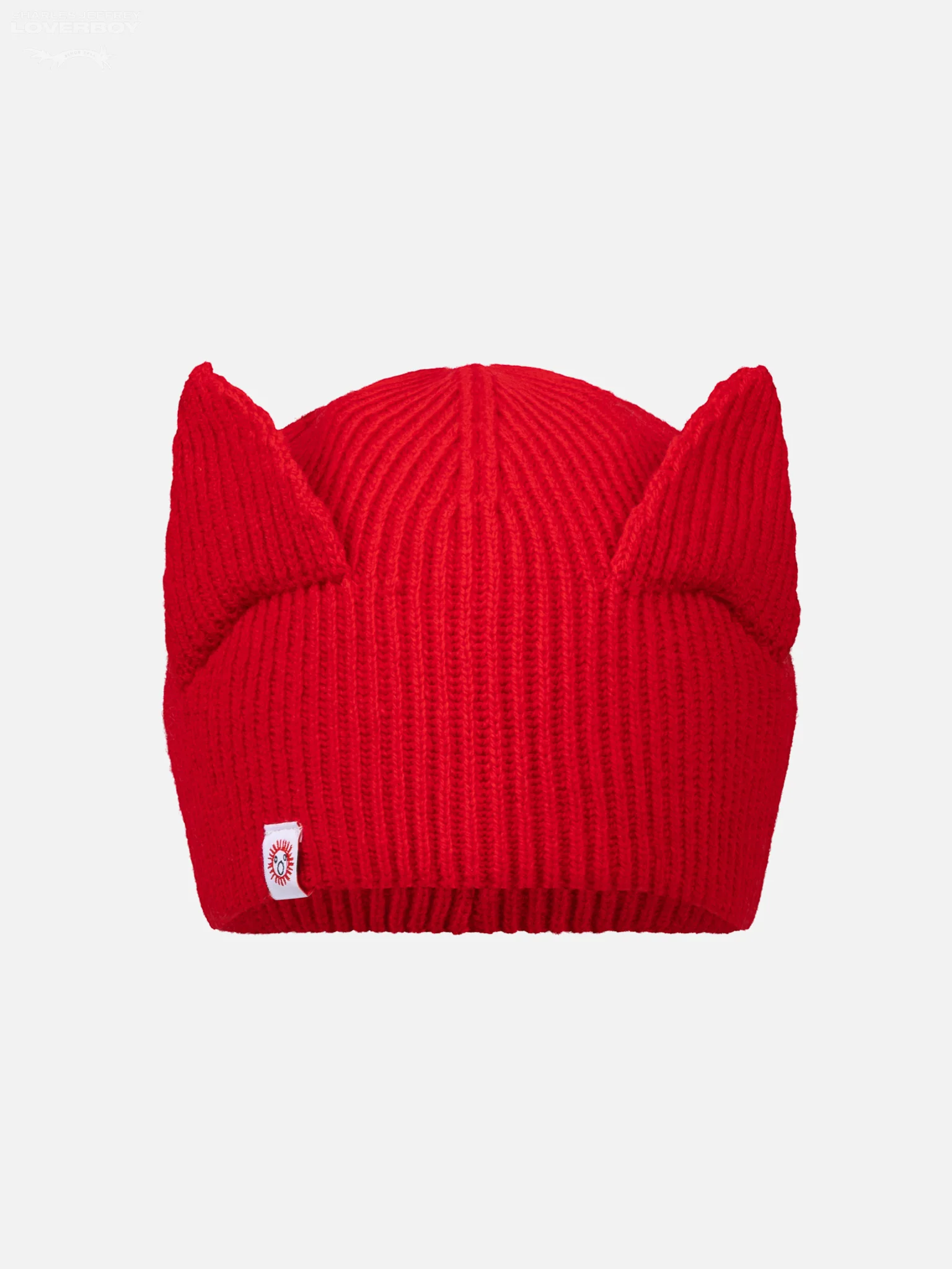 EARS RIB BEANIE in RED - Image 4