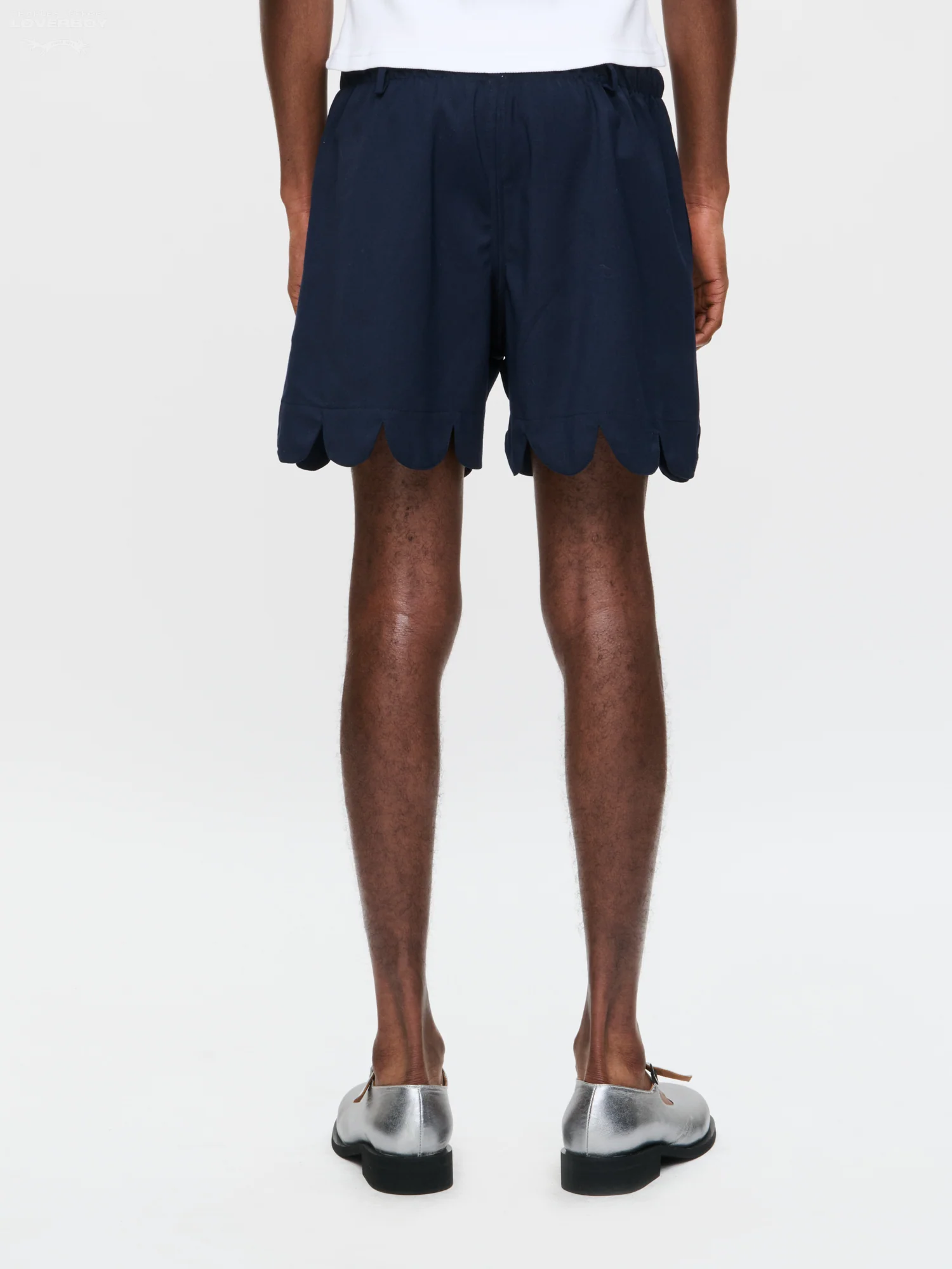 FORMAL SCALLOPED BOXER SHORTS in NAVY - Image 3