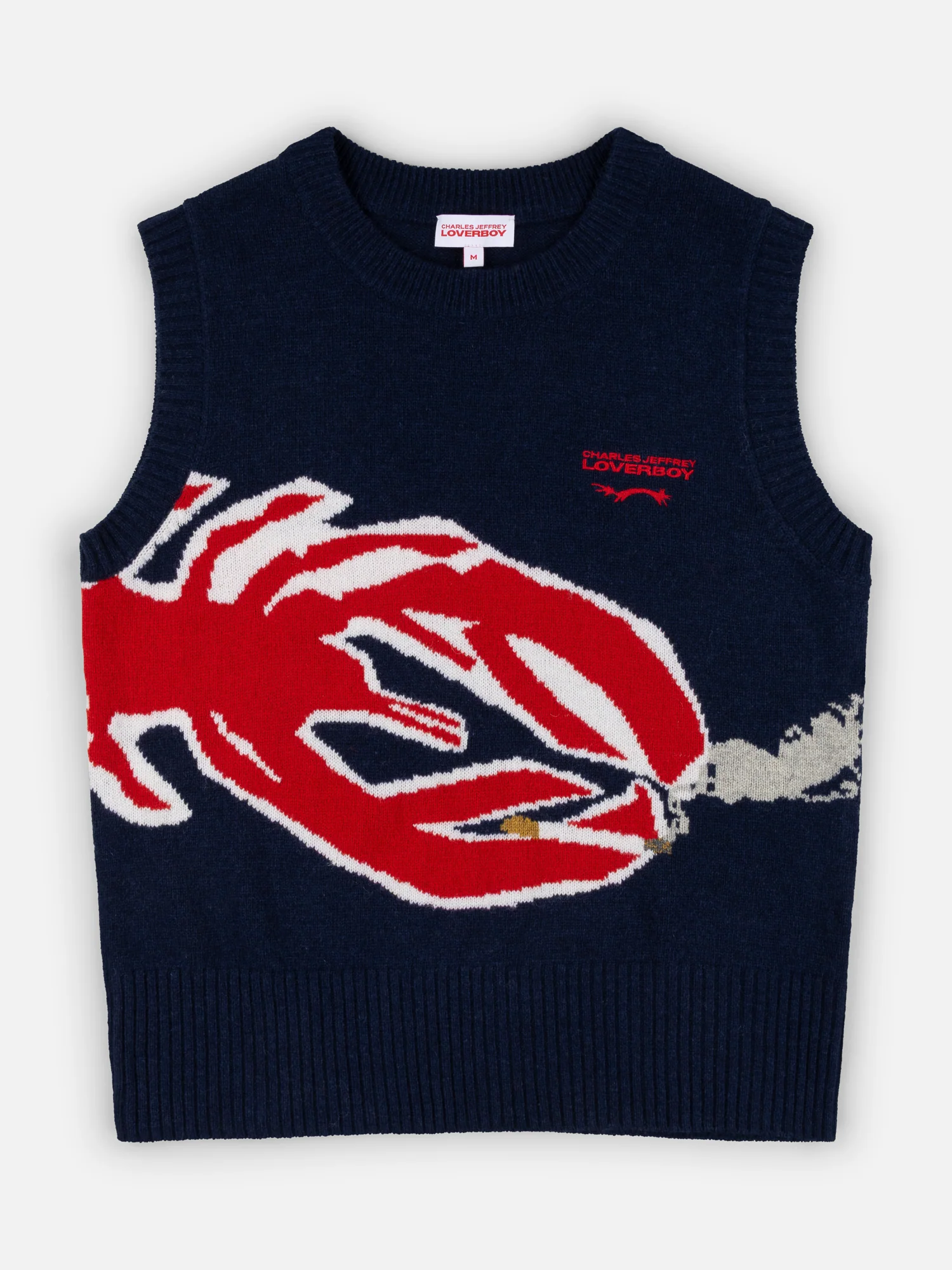 GRAPHIC VEST in NAVY RED - Image 7
