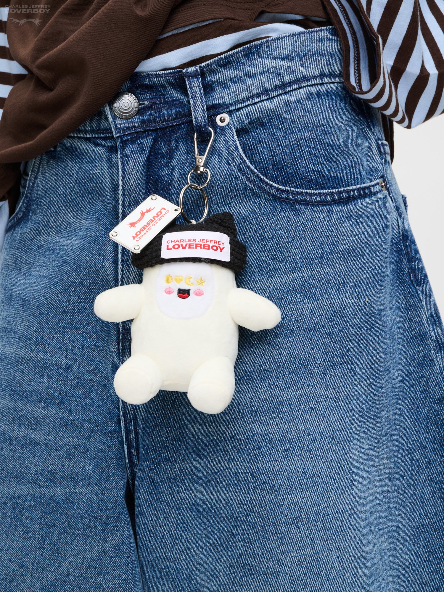 GROMLIN PLUSH KEYRING in ECRU BLACK - Image 2