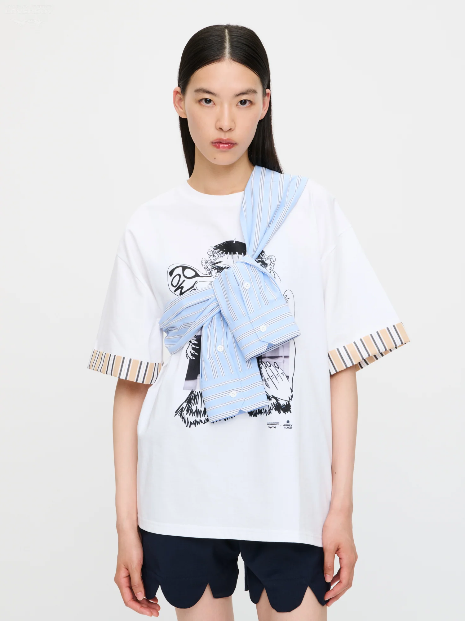 HOLD ME EVERYWHERE SCARF in BLUE STRIPE - Image 5