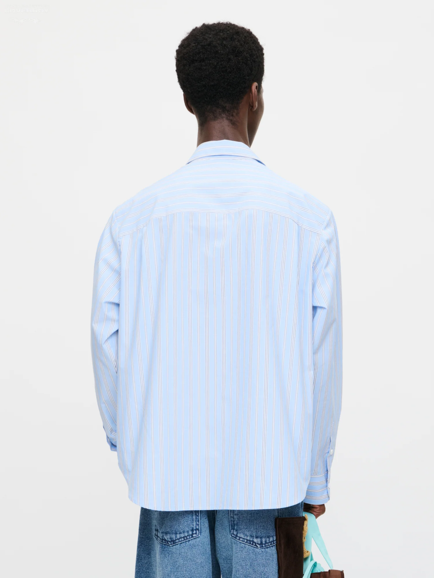 HOLD ME SHIRT in BLUE STRIPE - Image 3