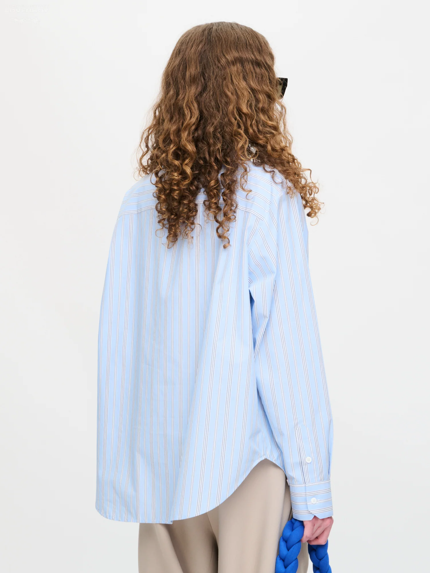 HOLD ME SHIRT in BLUE STRIPE - Image 7