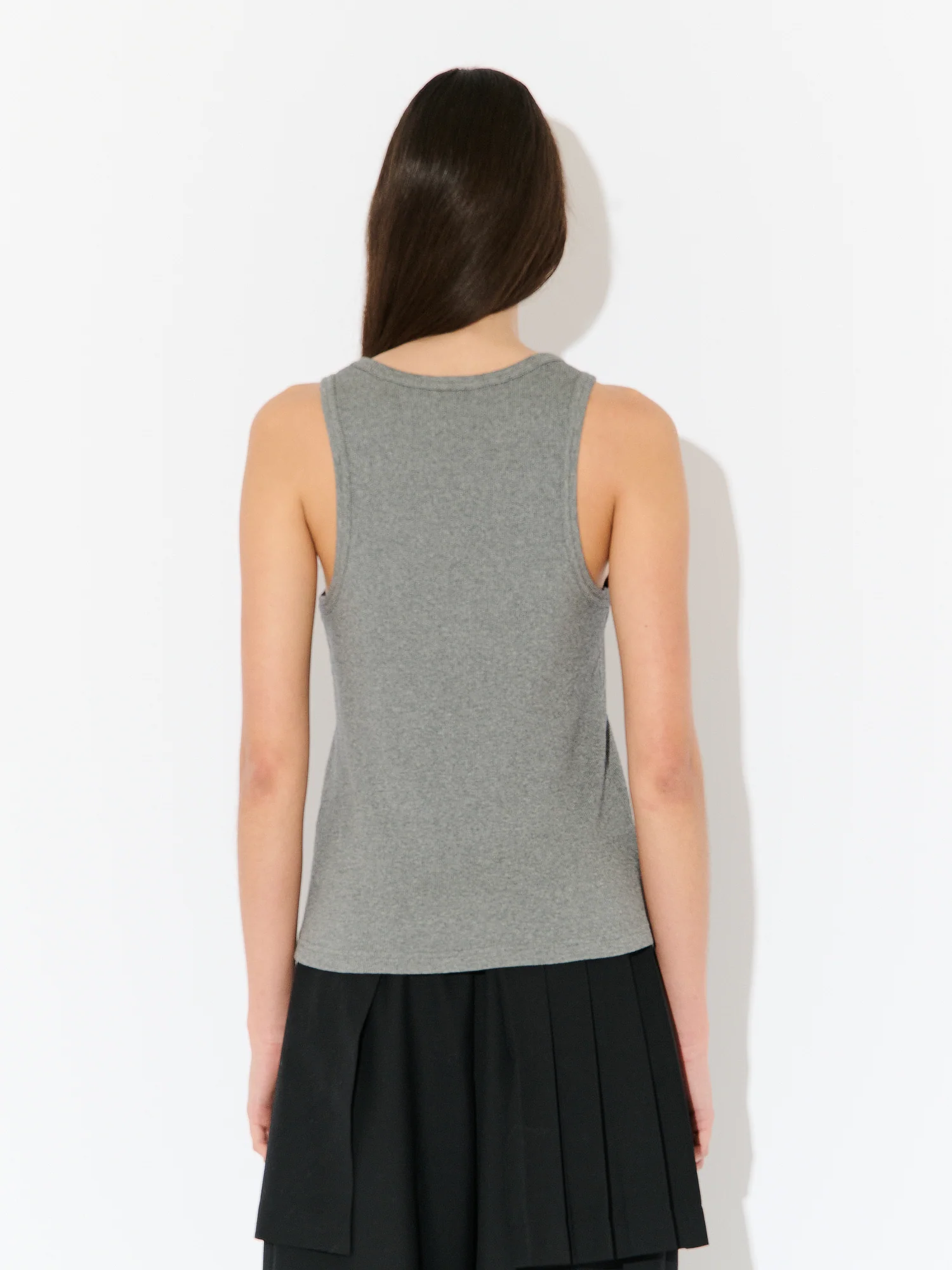 LOGO TANK TOP in GREY WHITE - Image 5