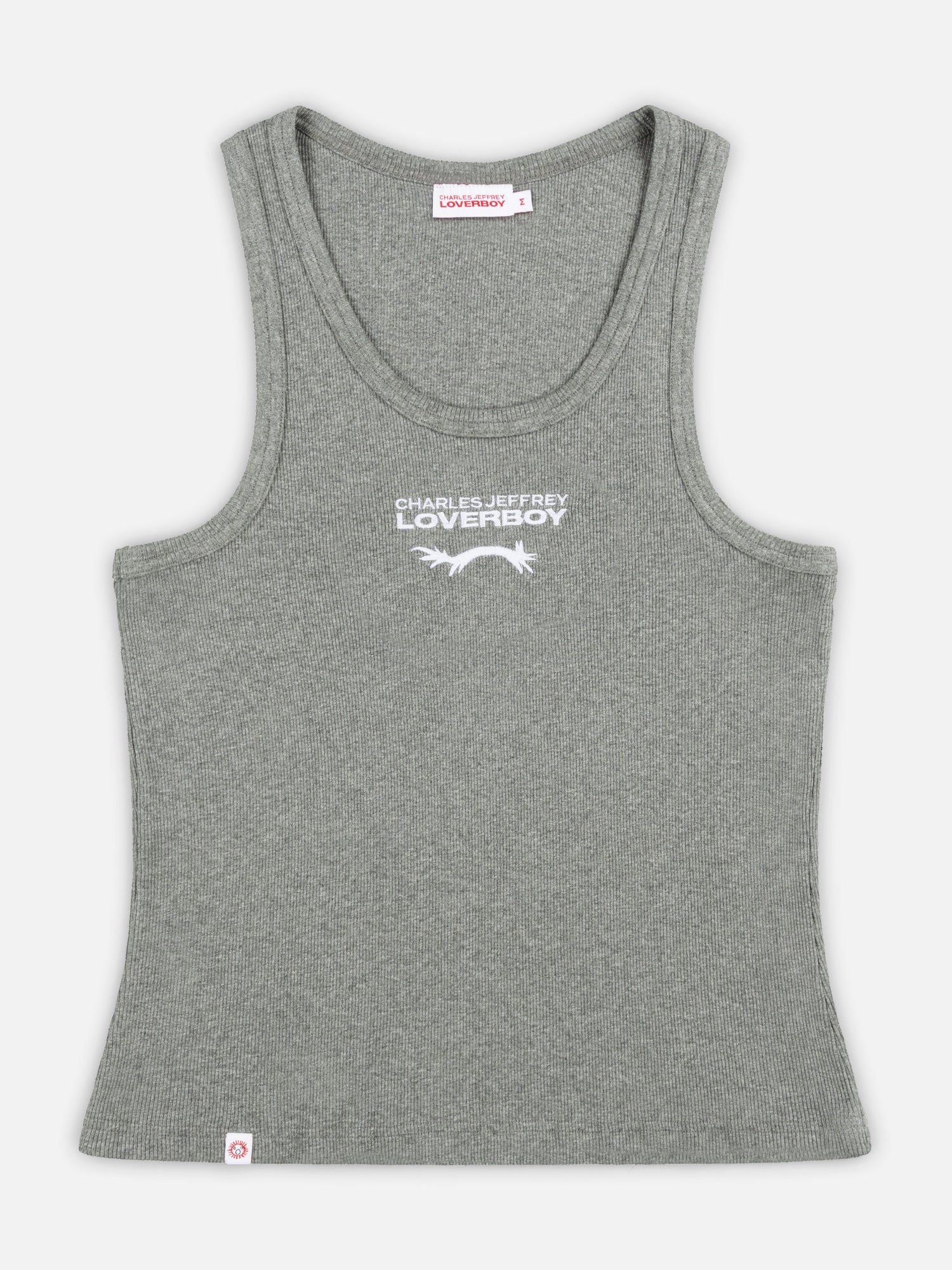 LOGO TANK TOP in GREY WHITE - Image 6