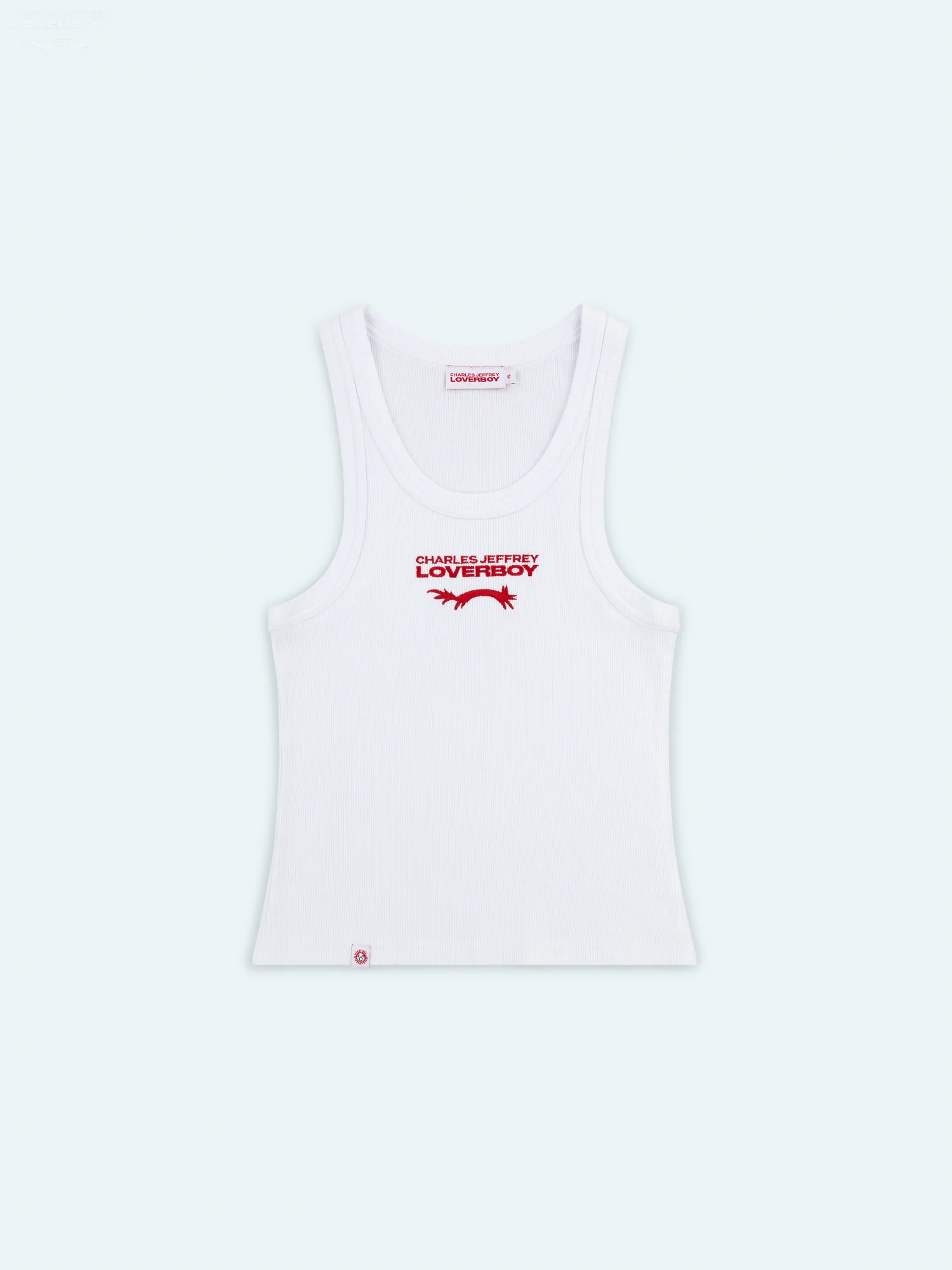 LOGO TANK TOP in WHITE RED - Image 9