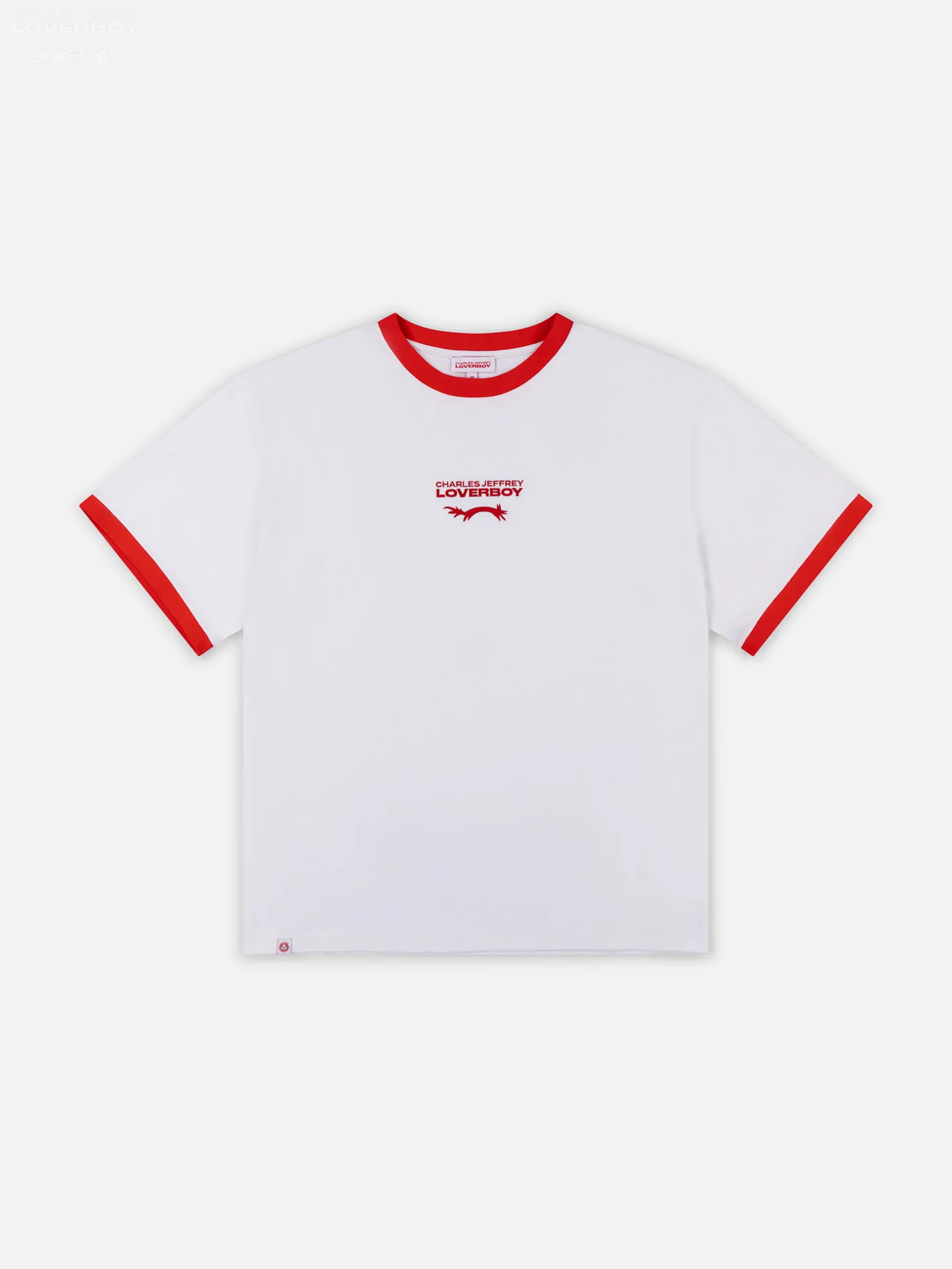 LOGO TEE in WHITE RED - Image 5