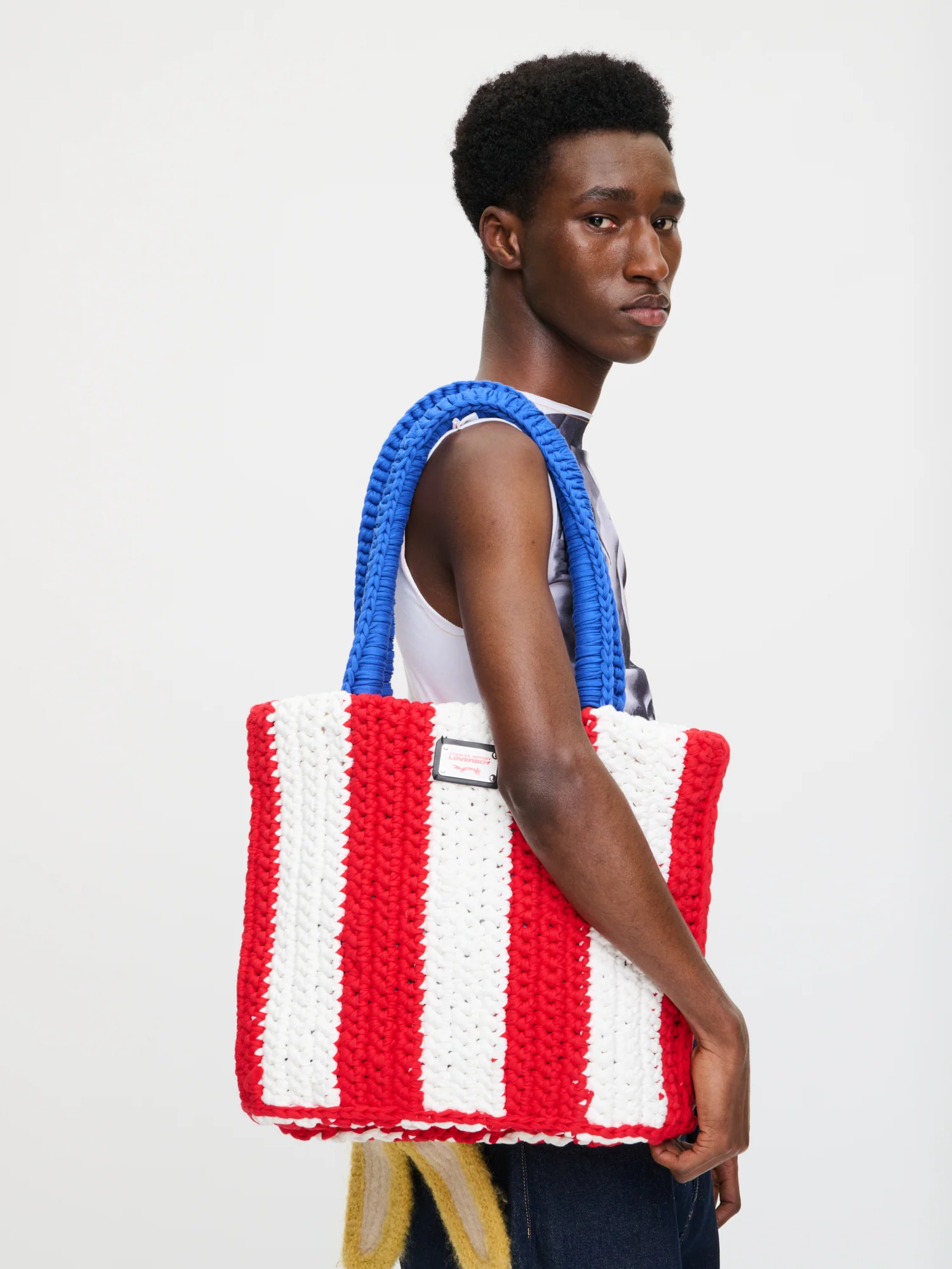 MEGA BUCKET BAG in RED WHITE BLUE - Image 2