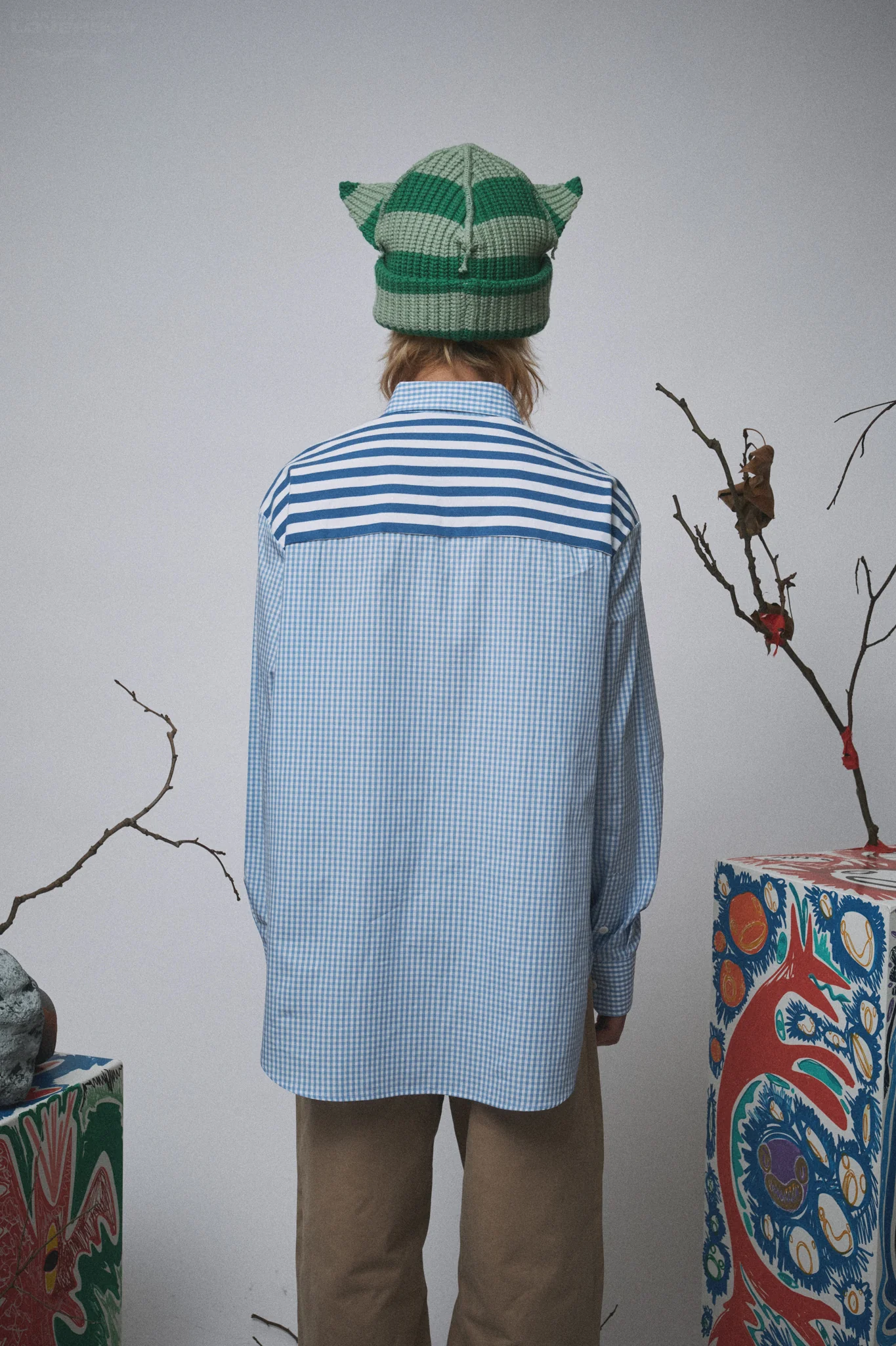 MERGE SHIRT in BLUE GINGHAM - Image 4