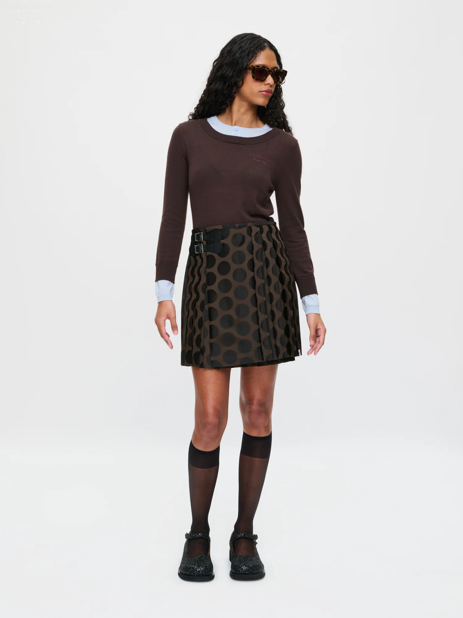 MINI KILT in BROWN POLKA DOT - Image 4